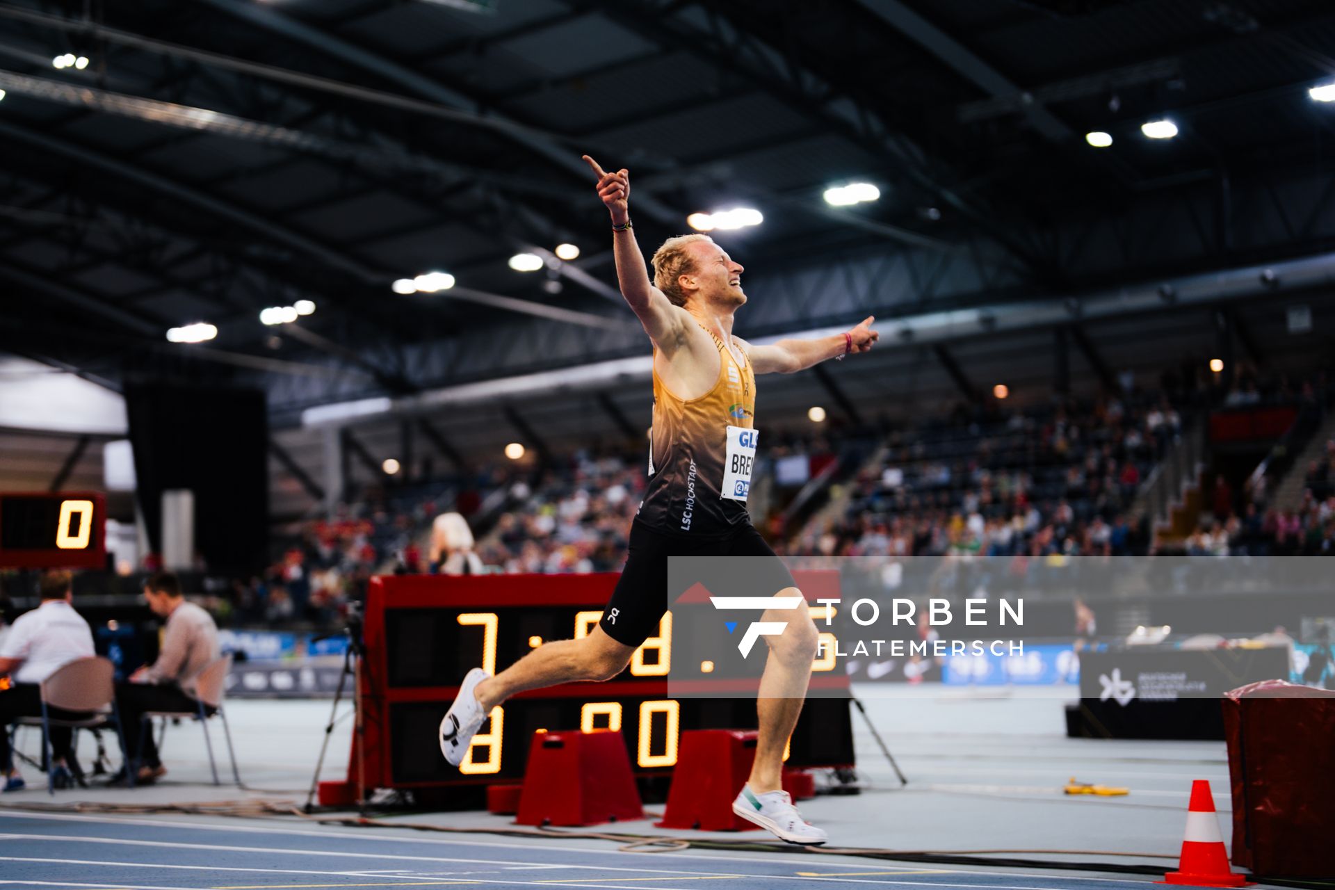 am 17.02.2024 während den 71. Deutschen Leichtathletik-Hallenmeisterschaften in der QUARTERBACK Immobilien ARENA in Leipzig