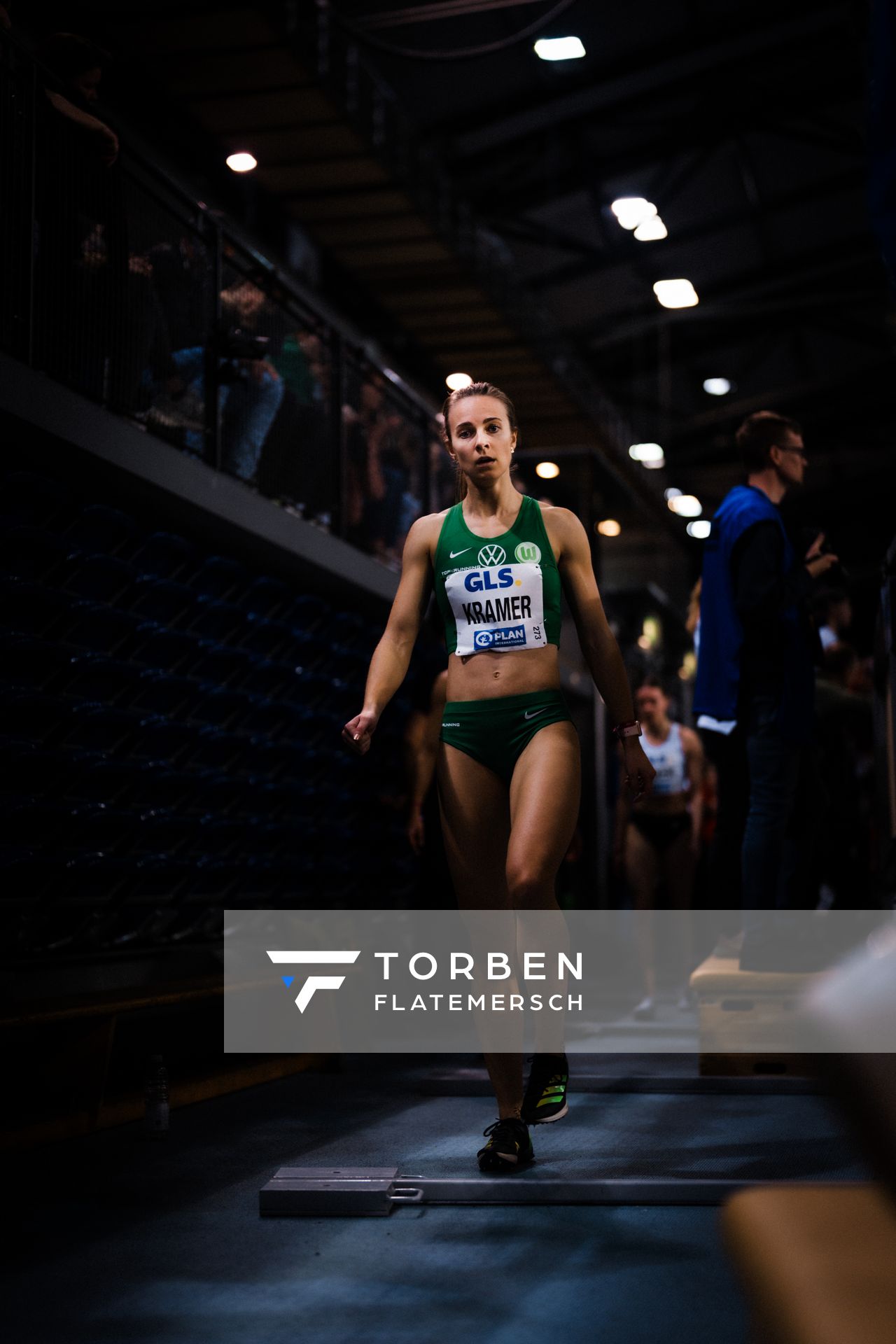 Pernilla Kramer (VfL Wolfsburg) am 18.02.2024 während den 71. Deutschen Leichtathletik-Hallenmeisterschaften in der QUARTERBACK Immobilien ARENA in Leipzig