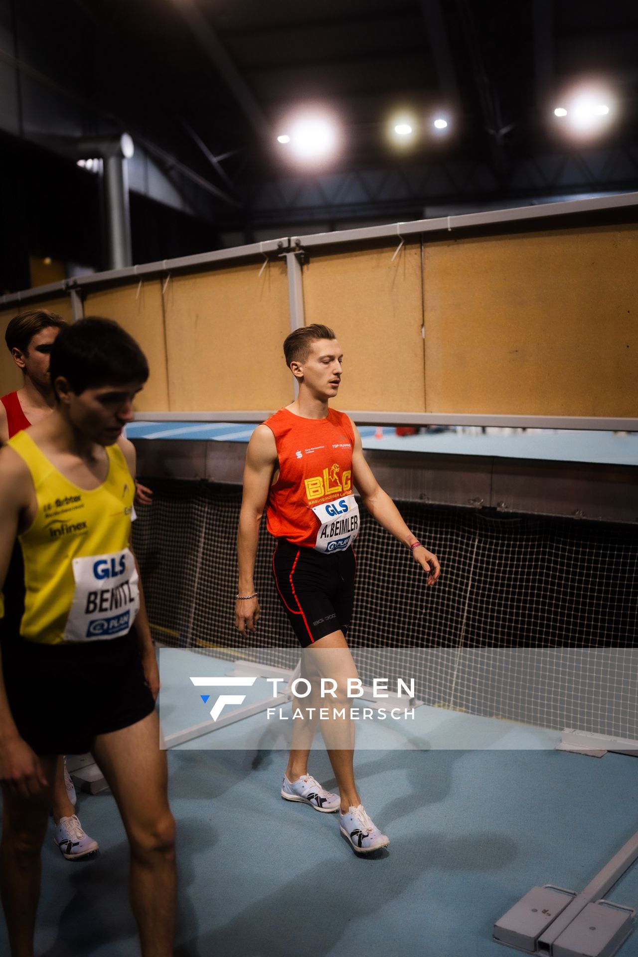 Artur Beimler (Braunschweiger Laufclub) am 18.02.2024 während den 71. Deutschen Leichtathletik-Hallenmeisterschaften in der QUARTERBACK Immobilien ARENA in Leipzig