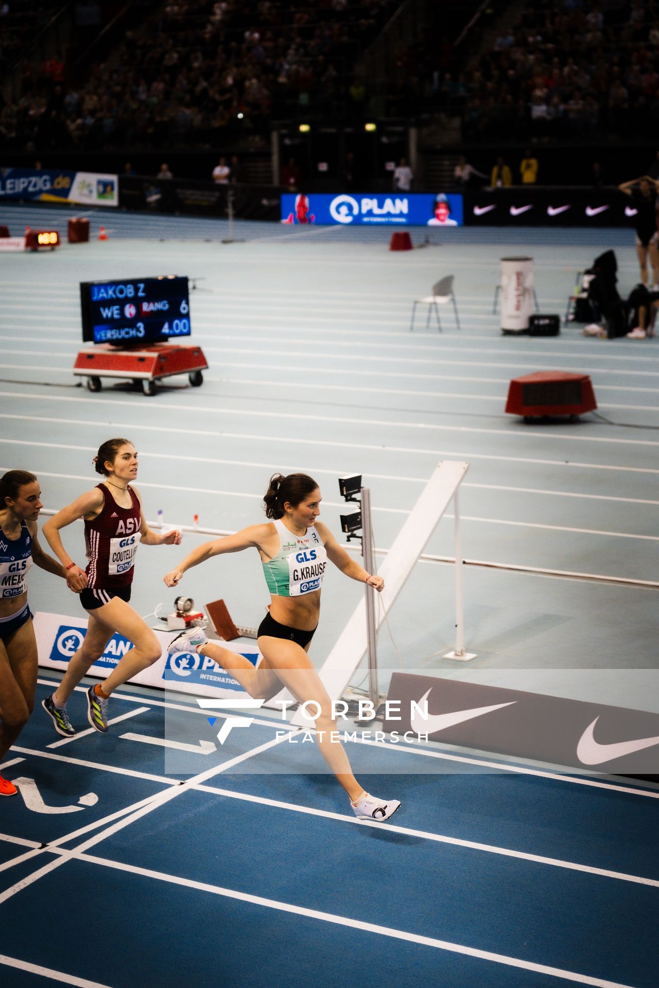 Gesa Felicitas Krause (Silvesterlauf Trier) am 18.02.2024 während den 71. Deutschen Leichtathletik-Hallenmeisterschaften in der QUARTERBACK Immobilien ARENA in Leipzig