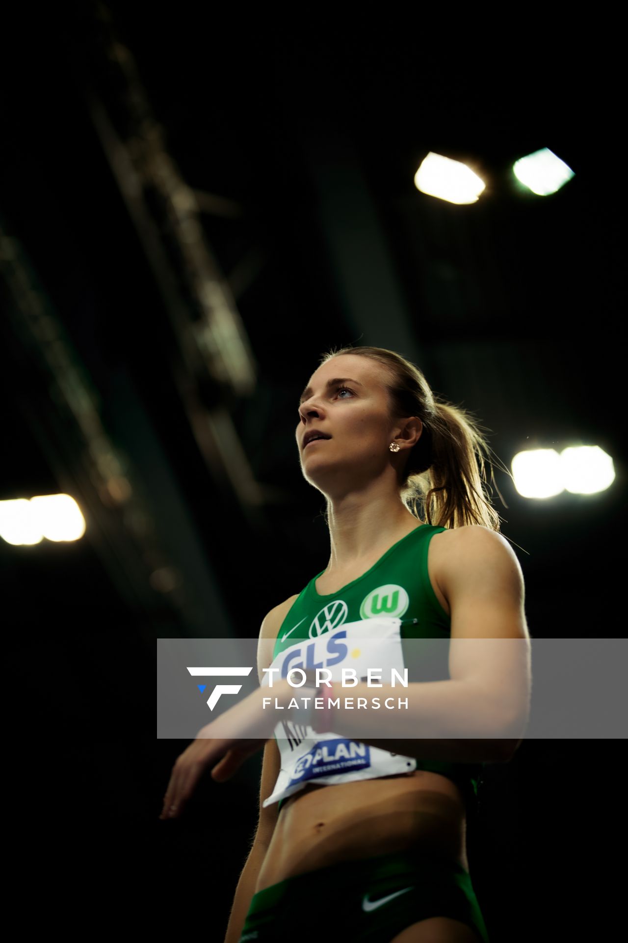 Pernilla Kramer (VfL Wolfsburg) am 18.02.2024 während den 71. Deutschen Leichtathletik-Hallenmeisterschaften in der QUARTERBACK Immobilien ARENA in Leipzig