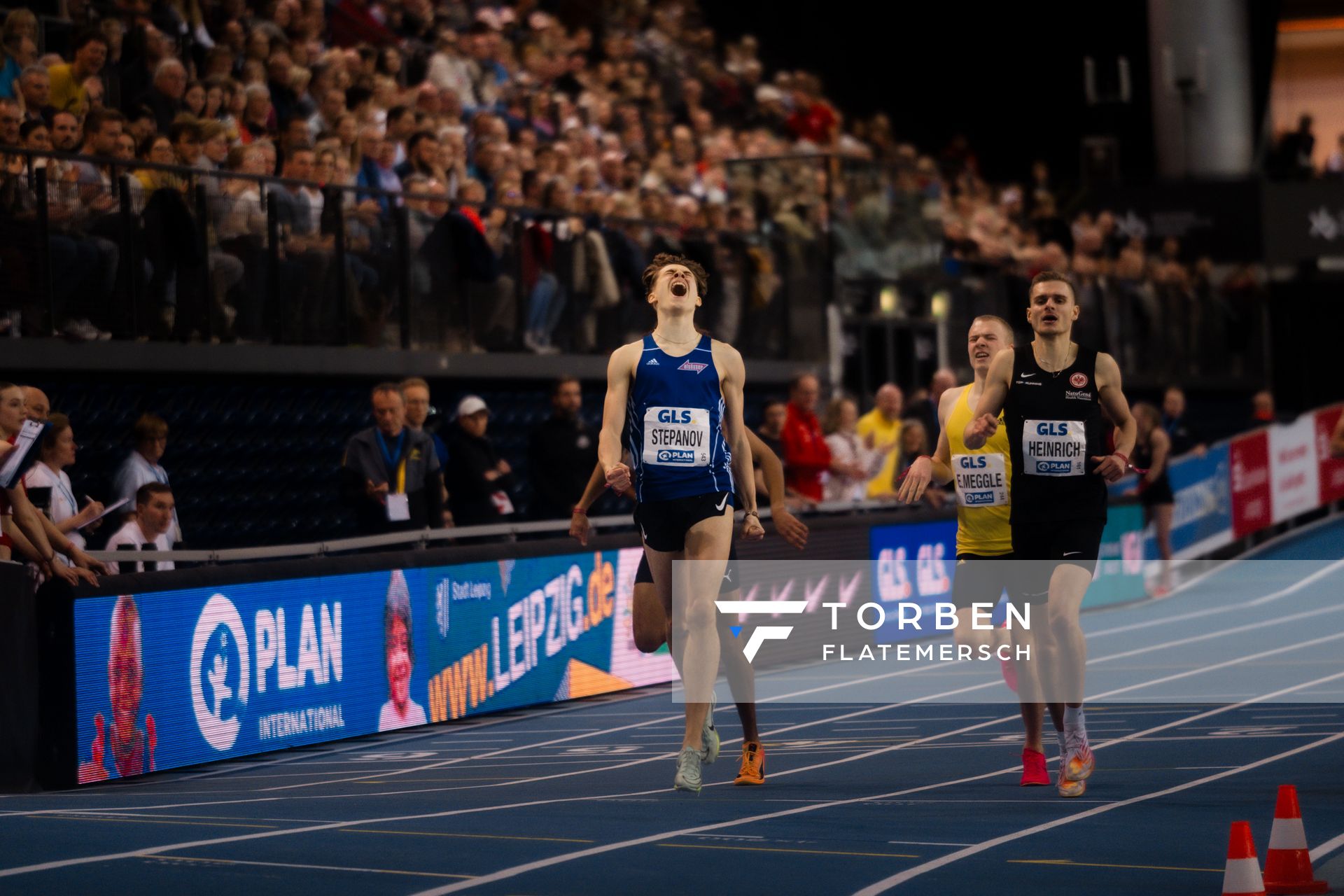 Alexander Stepanov (VfL Sindelfingen) am 18.02.2024 während den 71. Deutschen Leichtathletik-Hallenmeisterschaften in der QUARTERBACK Immobilien ARENA in Leipzig