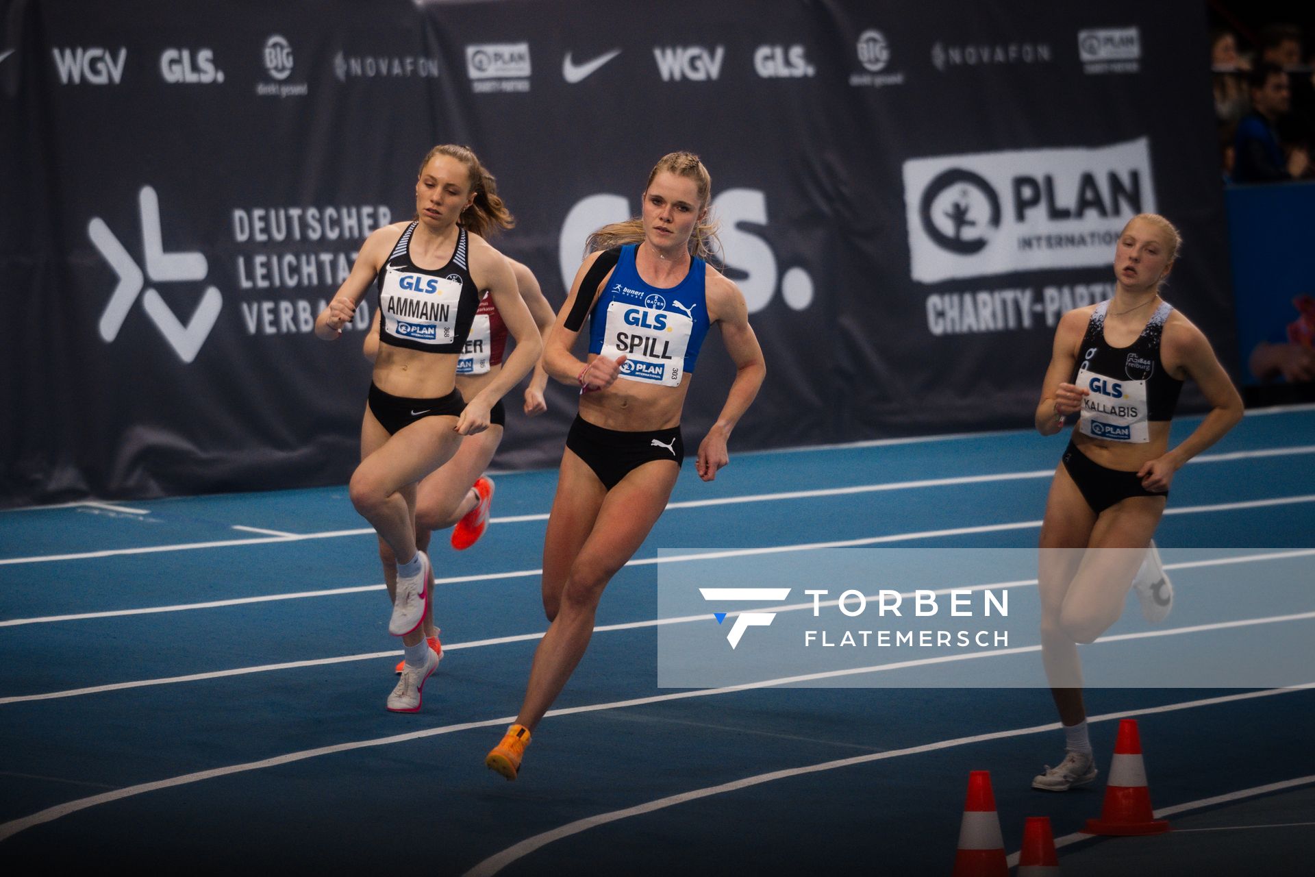Tanja Spill (LAV Bayer Uerdingen/Dormagen) am 18.02.2024 während den 71. Deutschen Leichtathletik-Hallenmeisterschaften in der QUARTERBACK Immobilien ARENA in Leipzig