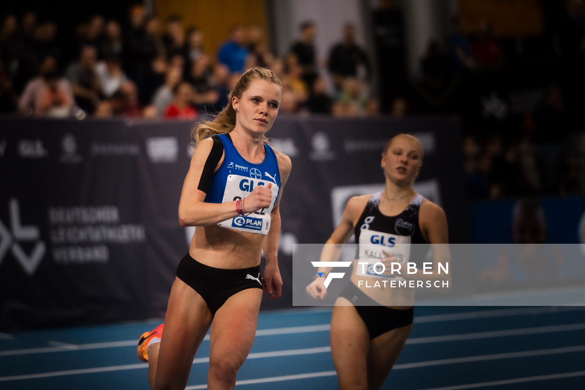 Tanja Spill (LAV Bayer Uerdingen/Dormagen) am 18.02.2024 während den 71. Deutschen Leichtathletik-Hallenmeisterschaften in der QUARTERBACK Immobilien ARENA in Leipzig