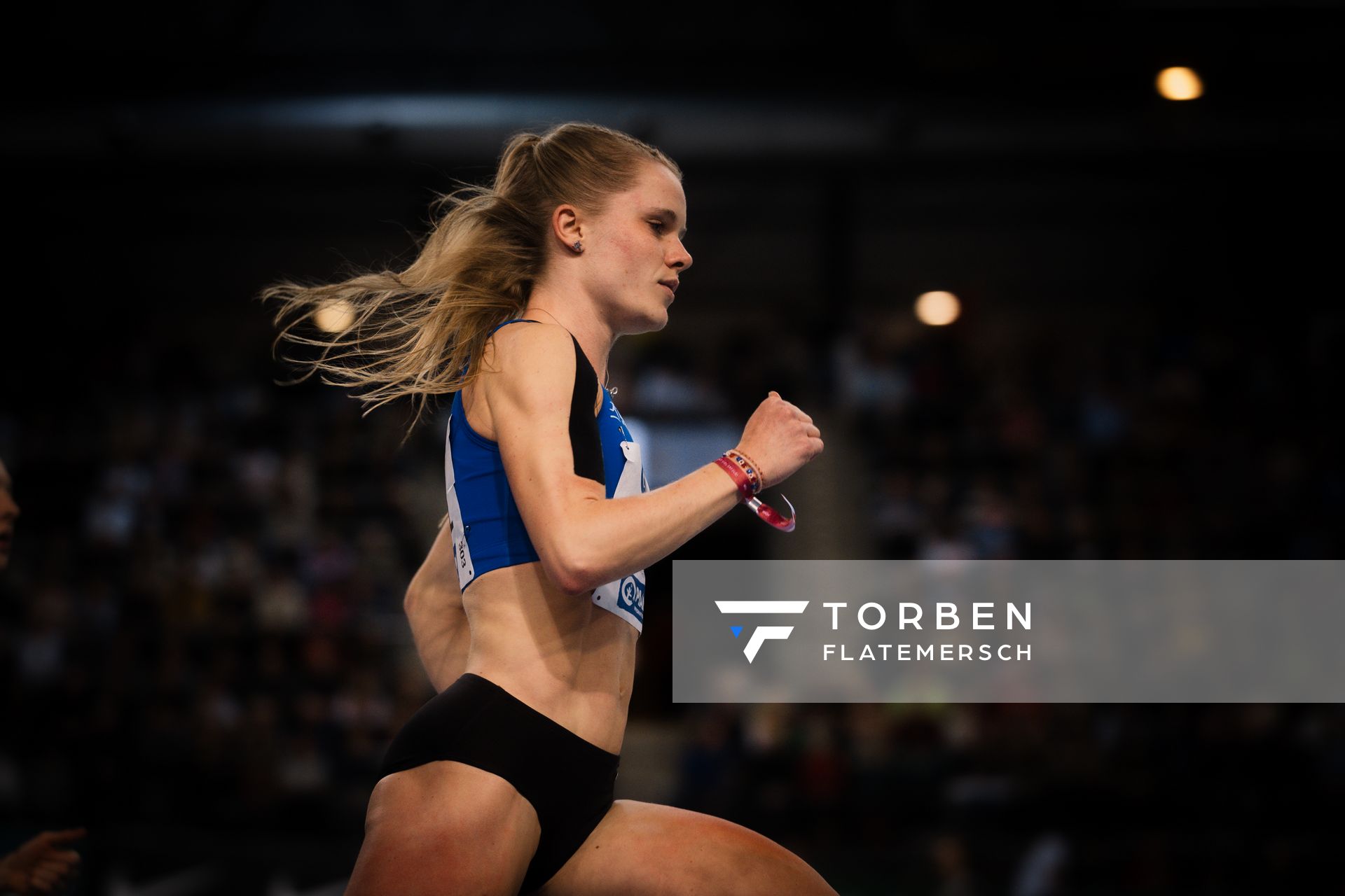 Tanja Spill (LAV Bayer Uerdingen/Dormagen) im 800m Finale am 18.02.2024 während den 71. Deutschen Leichtathletik-Hallenmeisterschaften in der QUARTERBACK Immobilien ARENA in Leipzig