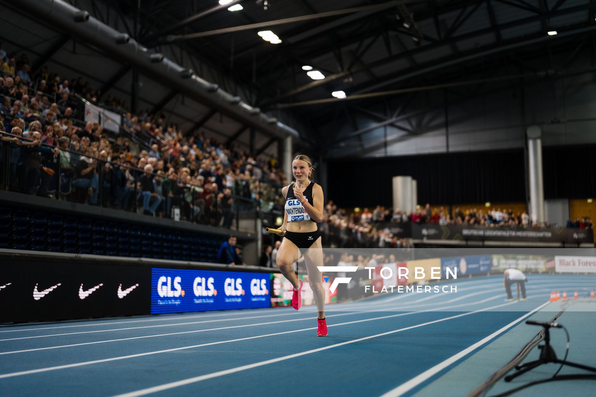 Jule Wachtendorf (Hannover 96) am 18.02.2024 während den 71. Deutschen Leichtathletik-Hallenmeisterschaften in der QUARTERBACK Immobilien ARENA in Leipzig