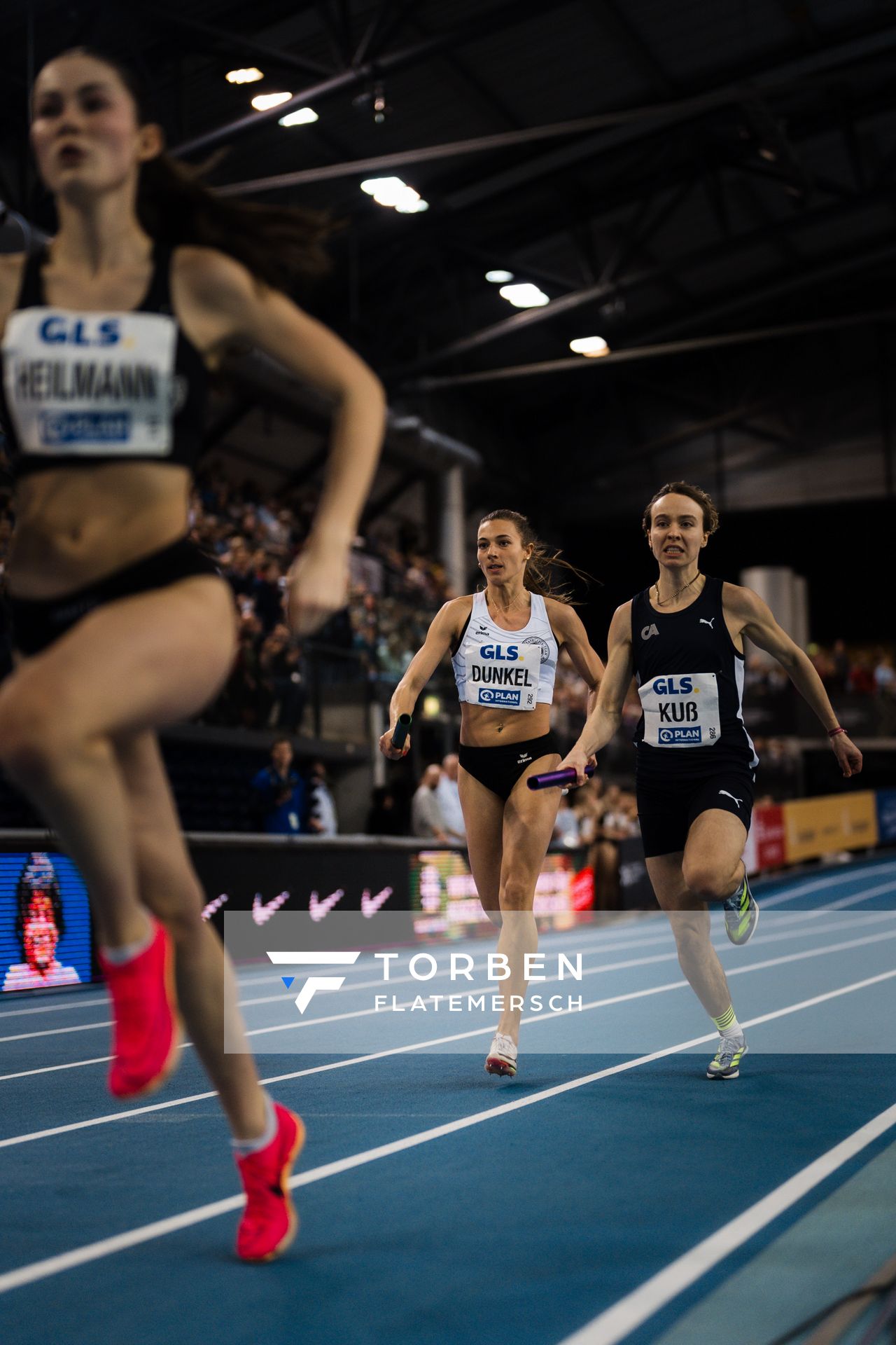 Marsha Dunkel (LT DSHS Köln) 18.02.2024 während den 71. Deutschen Leichtathletik-Hallenmeisterschaften in der QUARTERBACK Immobilien ARENA in Leipzig