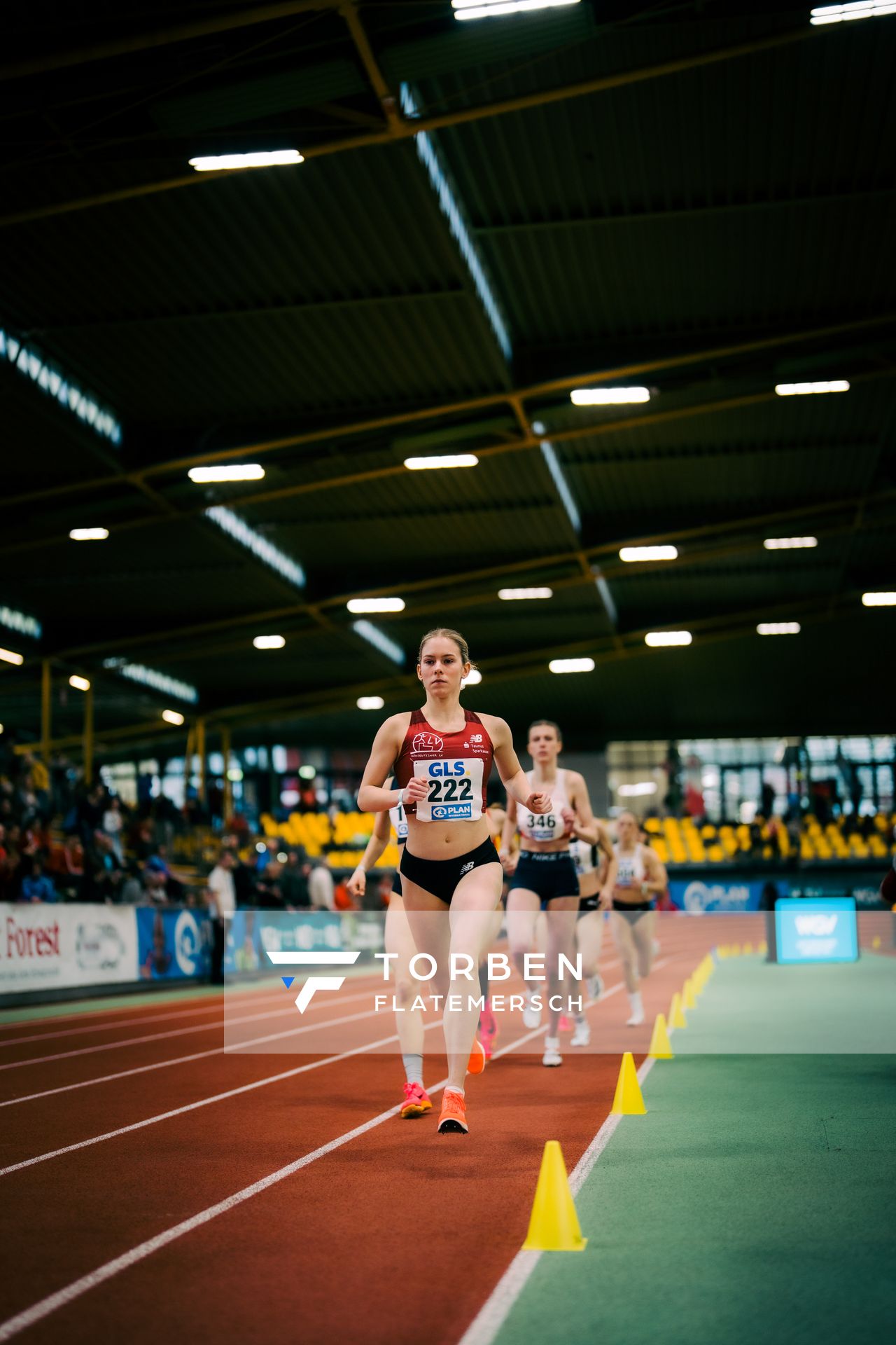 Jana Marie Becker (Königsteiner LV) waehrend der 55. Deutsche Jugend-Hallenmeisterschaften U20 am 24.02.2024 in der Helmut-Körnig-Halle in Dortmund