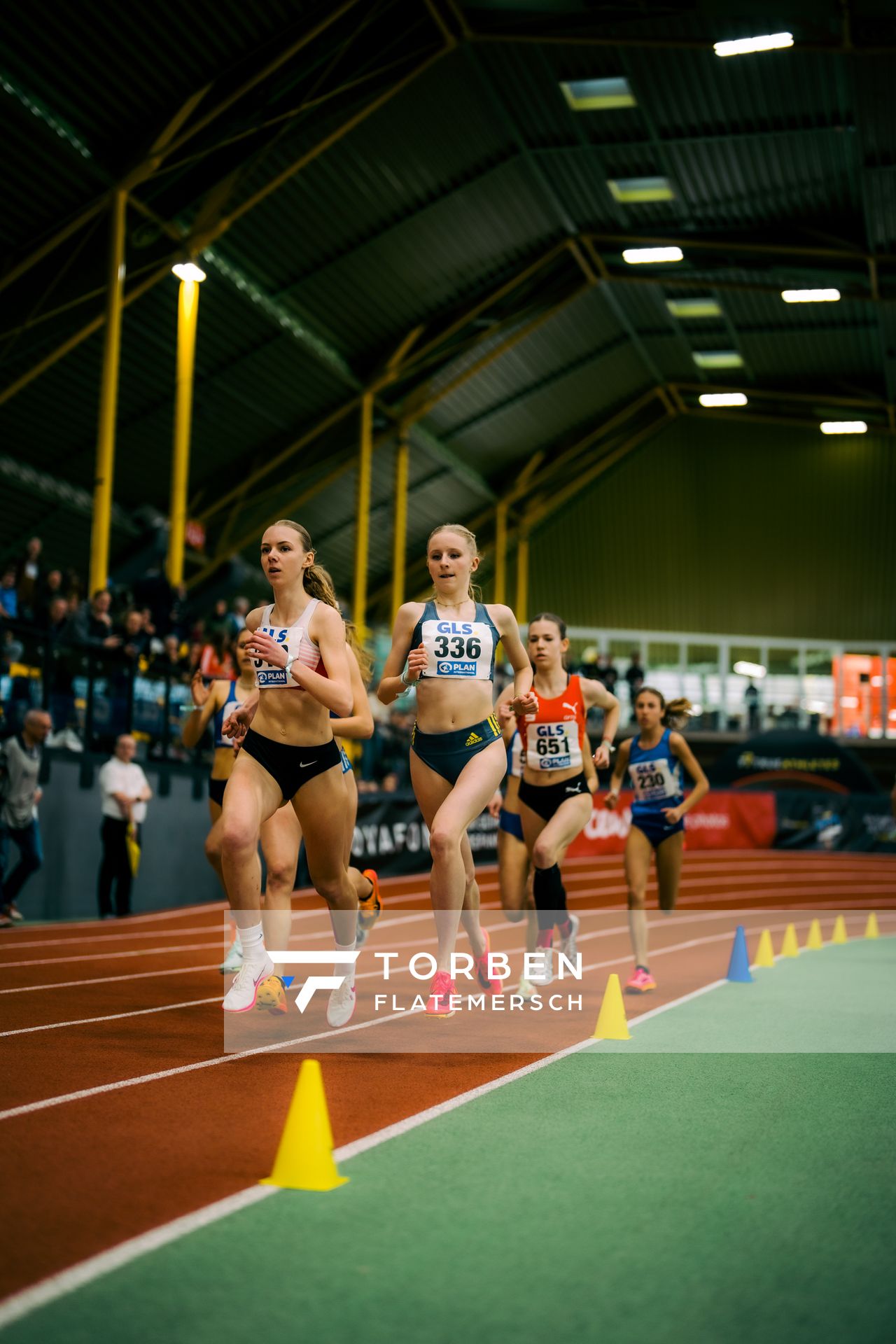 Paula Terhorst (VfL Löningen) waehrend der 55. Deutsche Jugend-Hallenmeisterschaften U20 am 24.02.2024 in der Helmut-Körnig-Halle in Dortmund