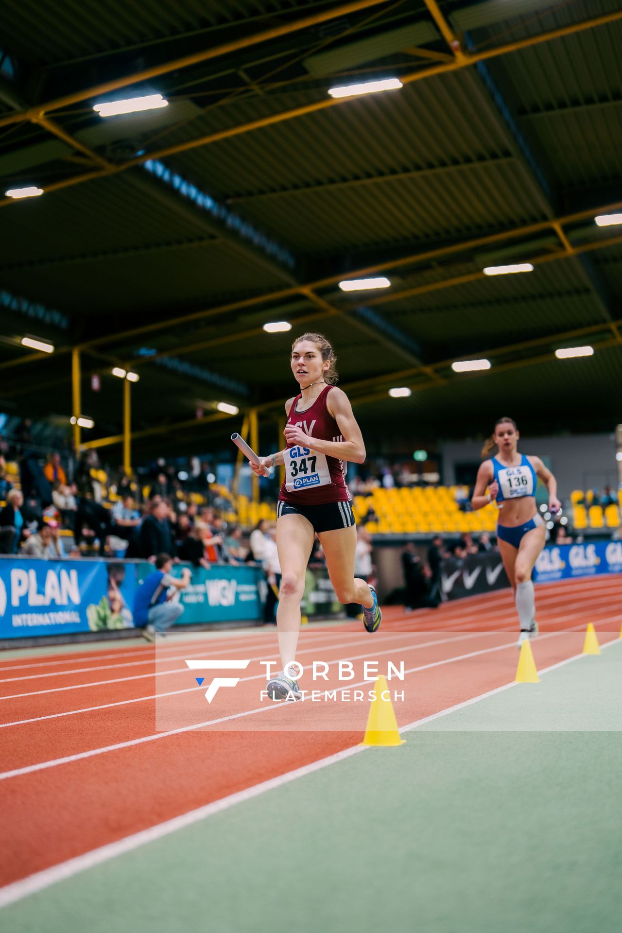 Vera Coutellier (ASV Köln e. V.) waehrend der 55. Deutsche Jugend-Hallenmeisterschaften U20 am 24.02.2024 in der Helmut-Körnig-Halle in Dortmund