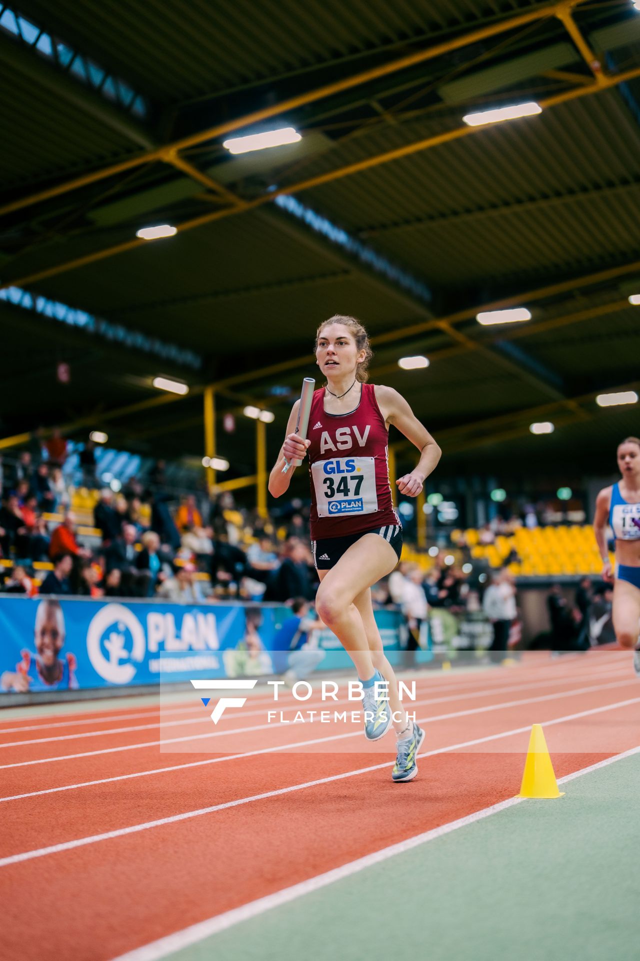 Vera Coutellier (ASV Köln e. V.) waehrend der 55. Deutsche Jugend-Hallenmeisterschaften U20 am 24.02.2024 in der Helmut-Körnig-Halle in Dortmund