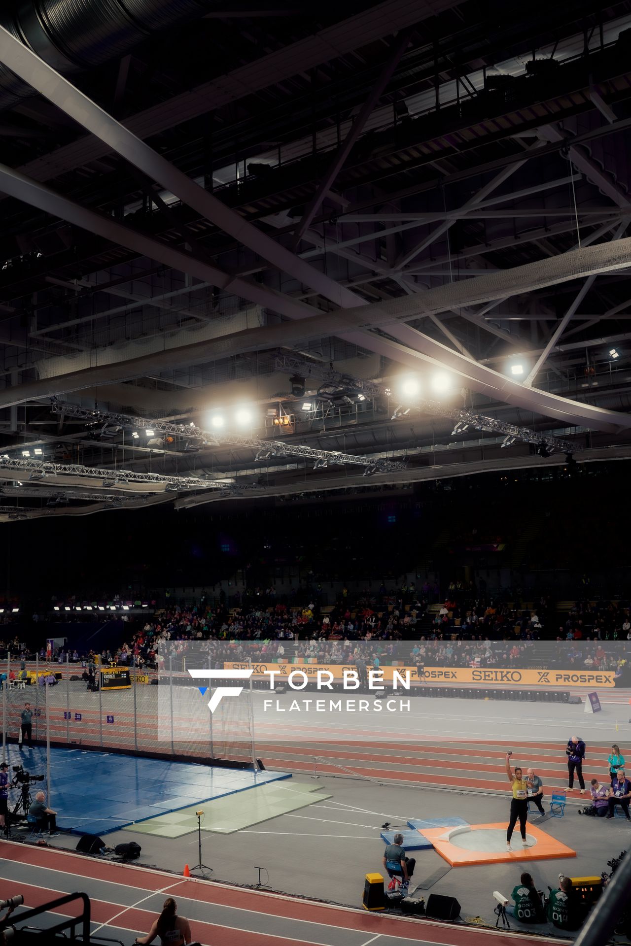 Yemisi Ogunleye (GER/Germany) beim Kugelstoßen am 01.03.2024 bei den World Athletics Indoor Championships in Glasgow (Schottland / Vereinigtes Königreich)