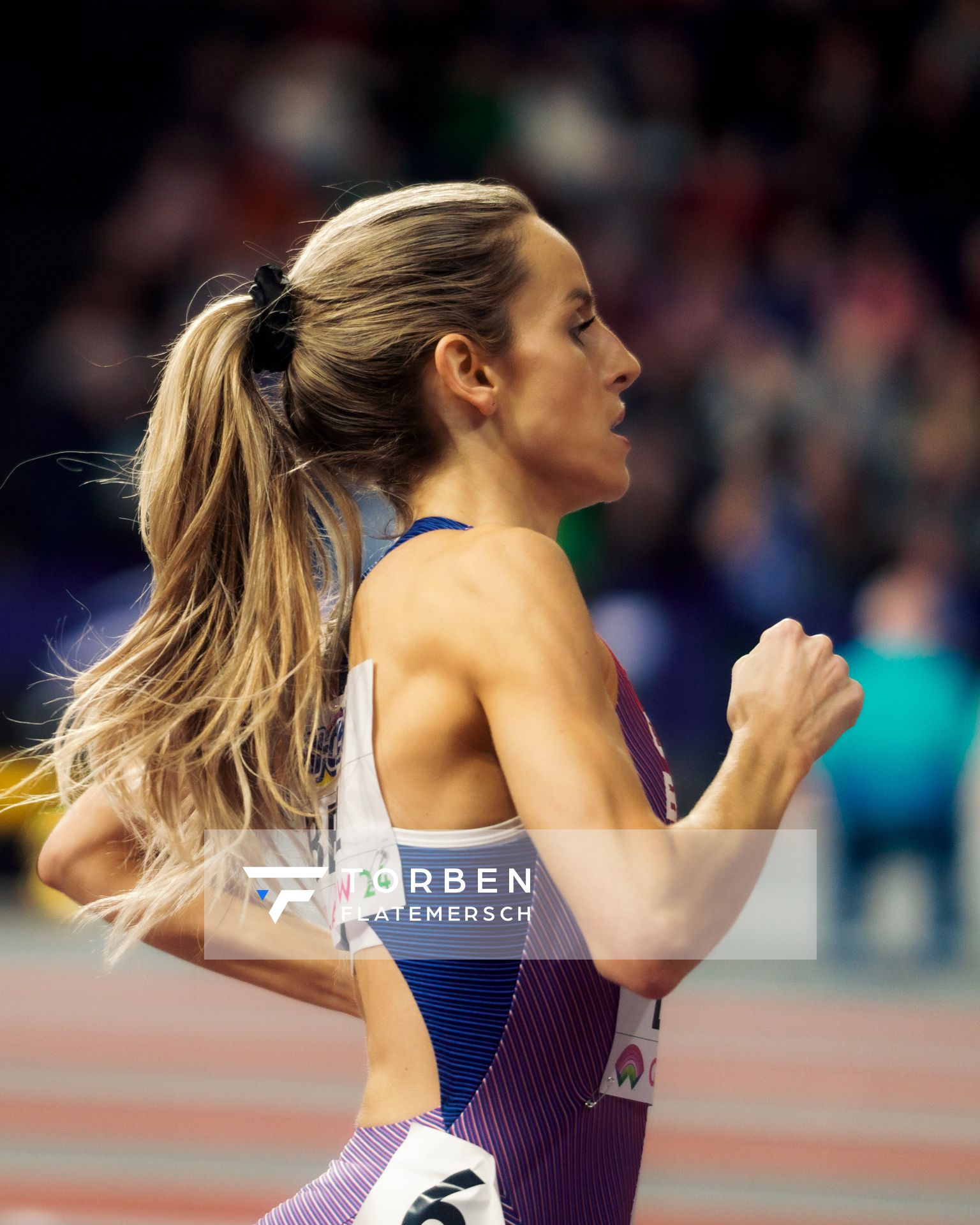 Georgia Bell (GBR/Great Britain) am 01.03.2024 bei den World Athletics Indoor Championships in Glasgow (Schottland / Vereinigtes Königreich)