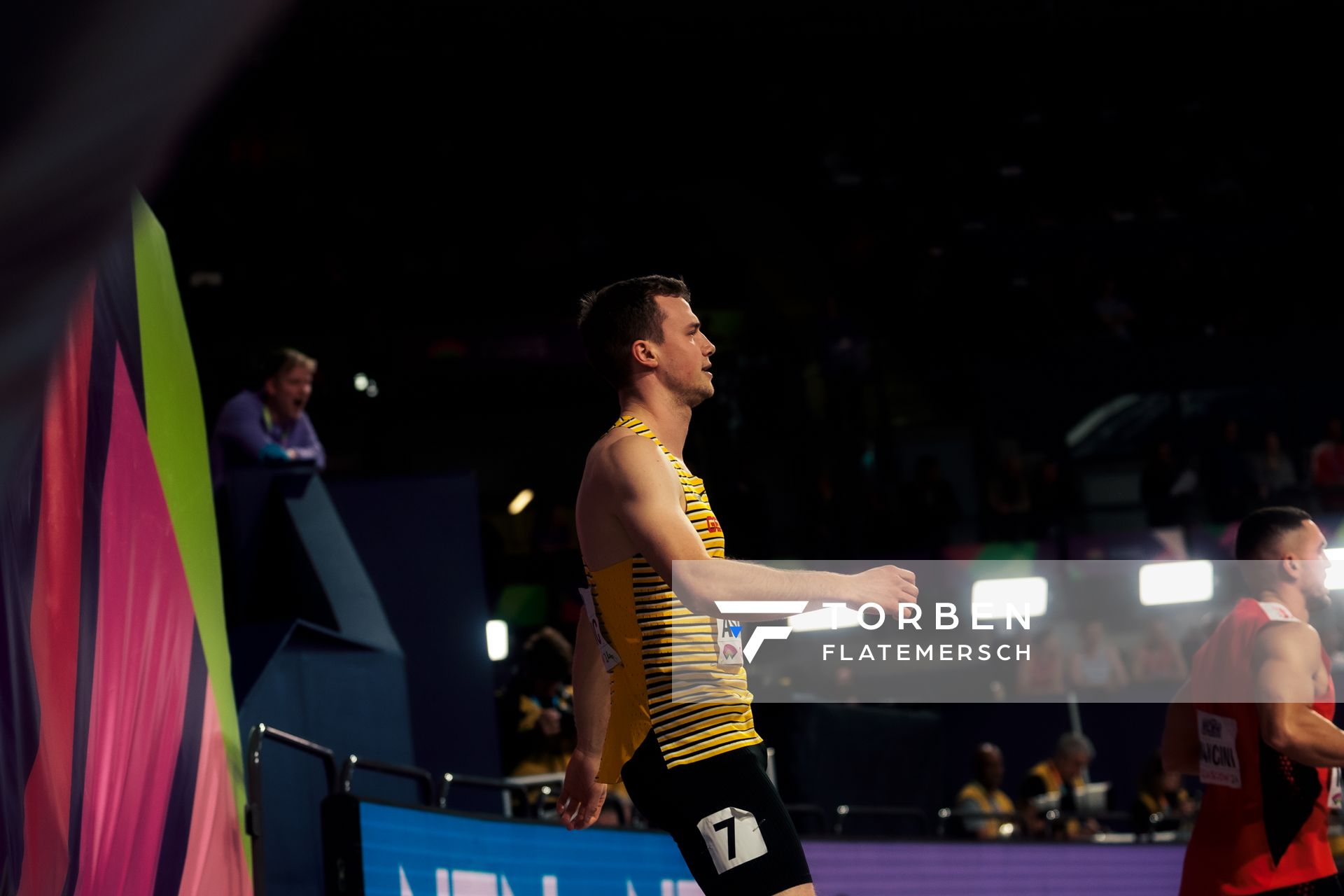 Aleksandar Askovic (GER/Germany) am 01.03.2024 bei den World Athletics Indoor Championships in Glasgow (Schottland / Vereinigtes Königreich)