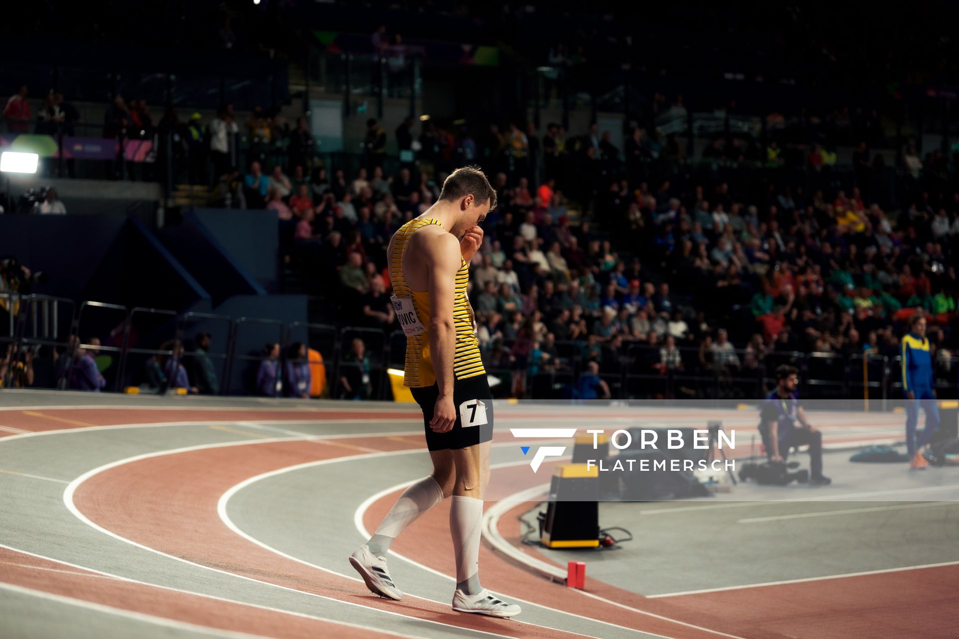 Aleksandar Askovic (GER/Germany) am 01.03.2024 bei den World Athletics Indoor Championships in Glasgow (Schottland / Vereinigtes Königreich)