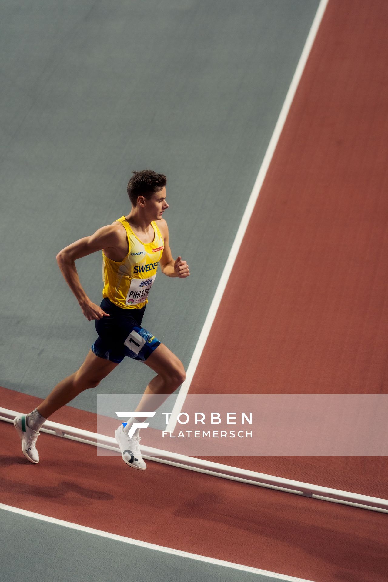 Samuel Pihlström (SWE/Sweden) am 01.03.2024 bei den World Athletics Indoor Championships in Glasgow (Schottland / Vereinigtes Königreich)