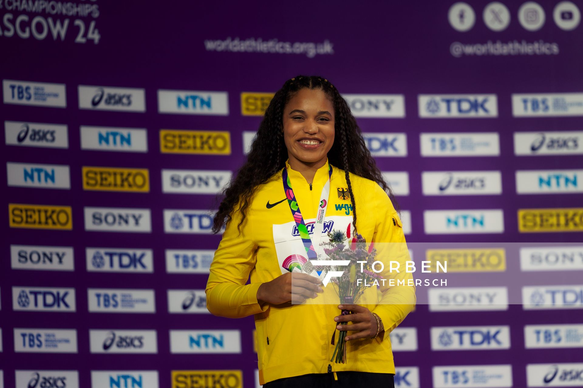 am 01.03.2024 bei den World Athletics Indoor Championships in Glasgow (Schottland / Vereinigtes Königreich)