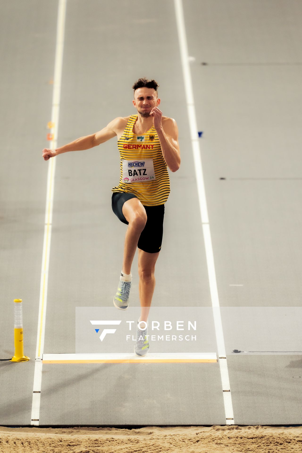 Simon Batz (GER/Germany) am 02.03.2024 bei den World Athletics Indoor Championships in Glasgow (Schottland / Vereinigtes Königreich)