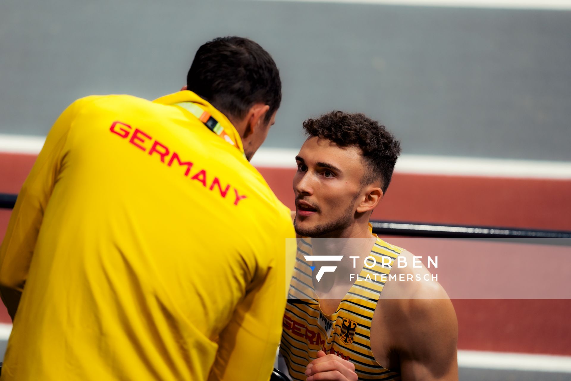 Simon Batz (GER/Germany) am 02.03.2024 bei den World Athletics Indoor Championships in Glasgow (Schottland / Vereinigtes Königreich)