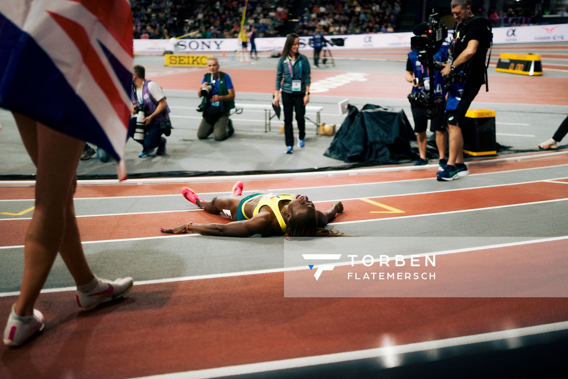 Noélie Yarigo (BEN) am 03.03.2024 bei den World Athletics Indoor Championships in Glasgow (Schottland / Vereinigtes Königreich)