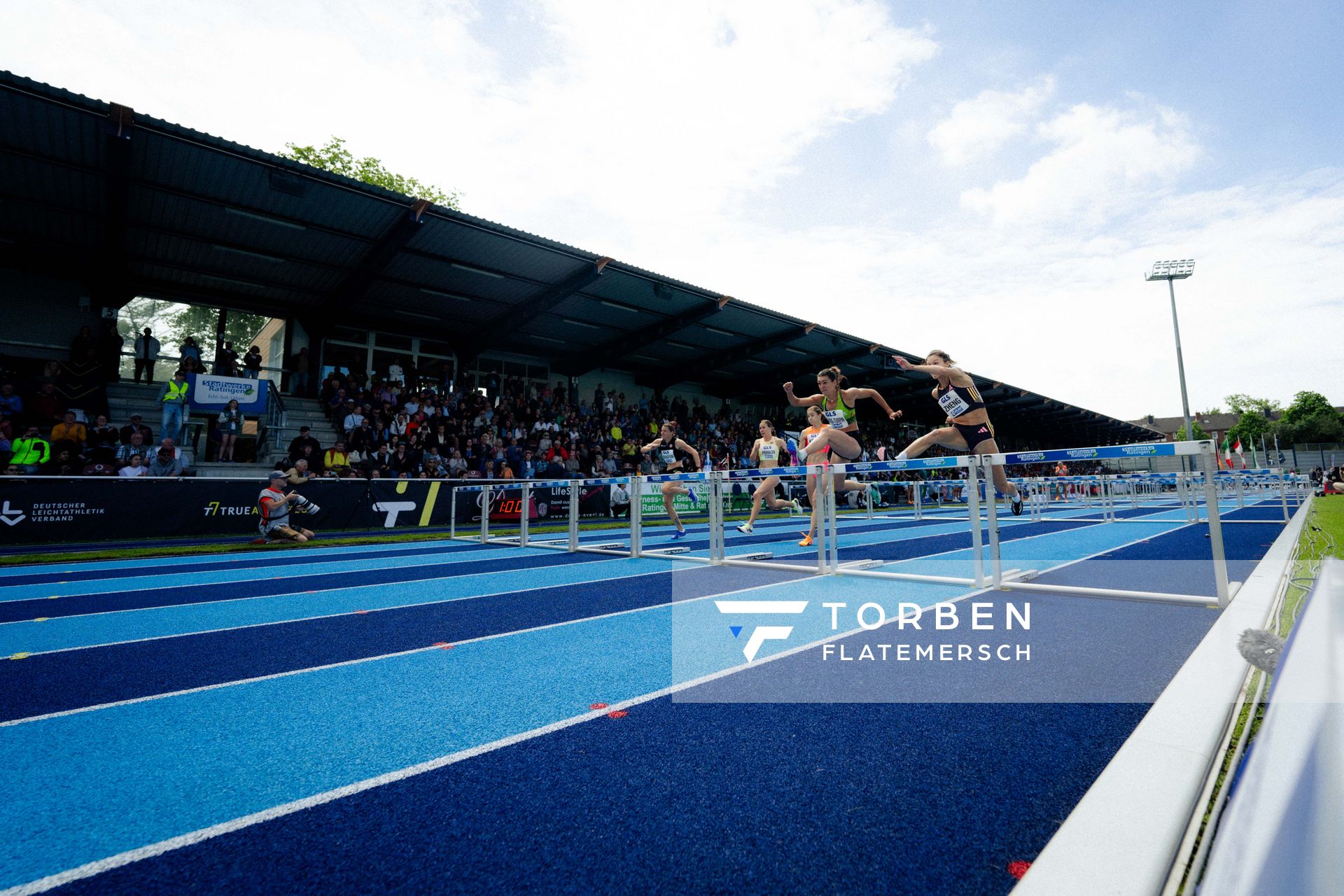 Ninali Zheng (CHN), Esther Condé-Turpin	(FRA), Jana Koščak (CRO), Célia Perron (FRA), Carolin Schäfer (GER | Eintracht Frankfurt) am 22.06.2024 beim Stadtwerke Ratingen Mehrkampf-Meeting 2024 in Ratingen