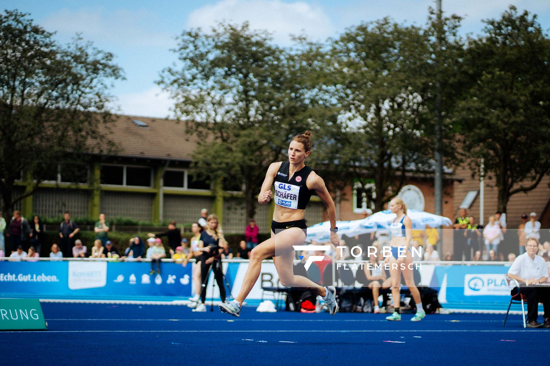 Carolin Schäfer (GER | Eintracht Frankfurt) beim Hochsprung am 22.06.2024 beim Stadtwerke Ratingen Mehrkampf-Meeting 2024 in Ratingen