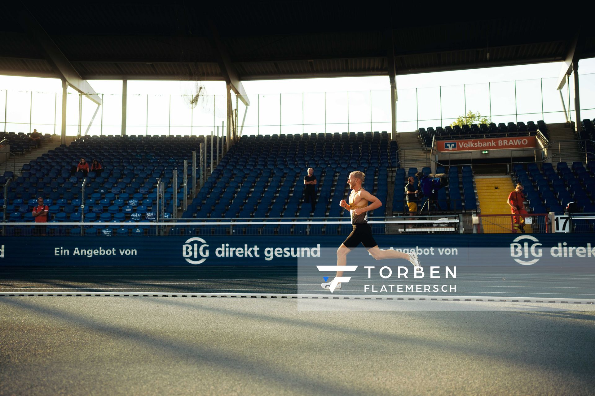 Florian Bremm (LSC Höchstadt/Aisch) am 28.06.2024 beim 5000m Lauf bei den deutschen Leichtathletik-Meisterschaften 2024 im Eintracht-Stadion in Braunschweig