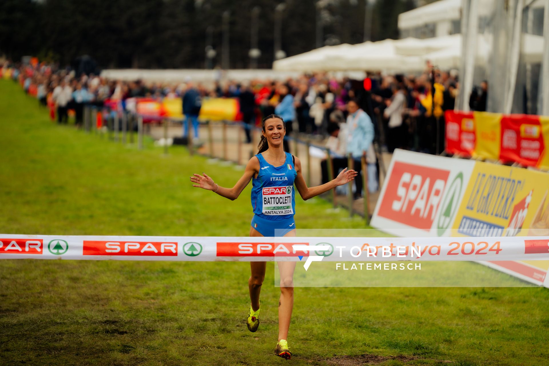 Nadia Battoletti (Italy) am 08.12.2024 bei den Crosslauf-Europameisterschaften in Antalya