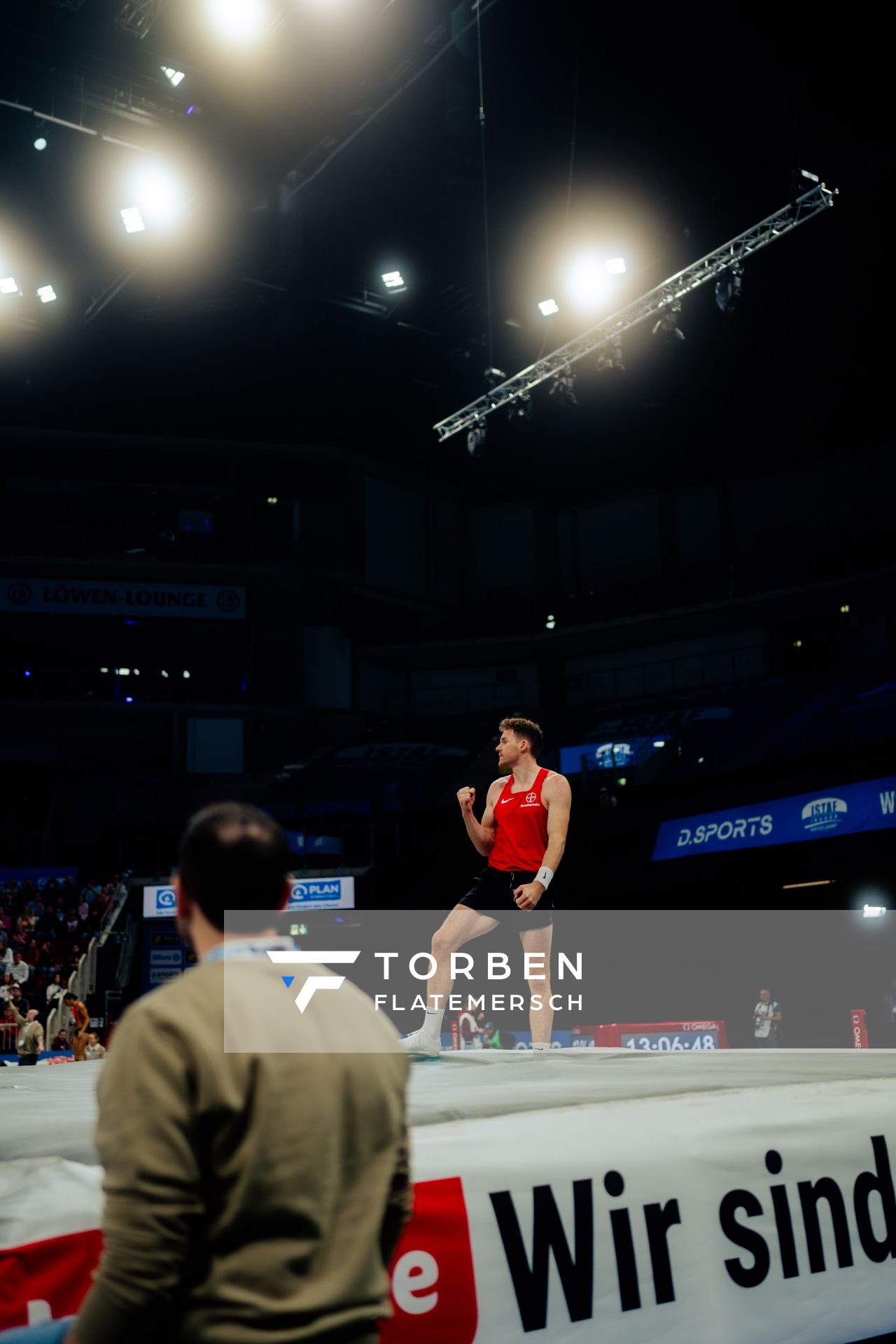 Torben Blech (GER) beim ISTAF Indoor Düsseldorf am 09.02.2025 im PSD Bank Dome in Düsseldorf