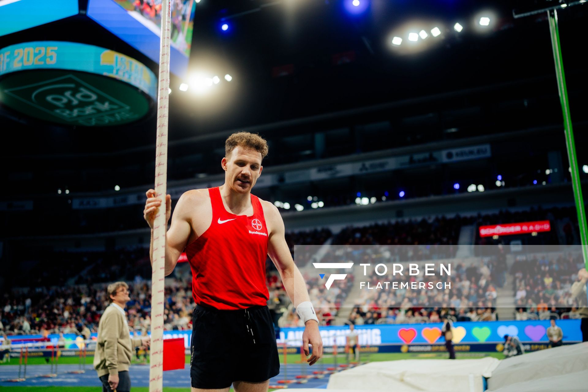 Torben Blech (GER) beim ISTAF Indoor Düsseldorf am 09.02.2025 im PSD Bank Dome in Düsseldorf