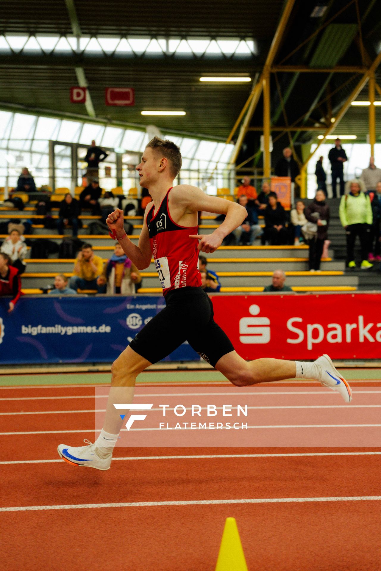 waehrend den deutschen Jugend-Hallenmeisterschaften U20 am 15.02.2025 in der Helmut-Körnig-Halle in Dortmund