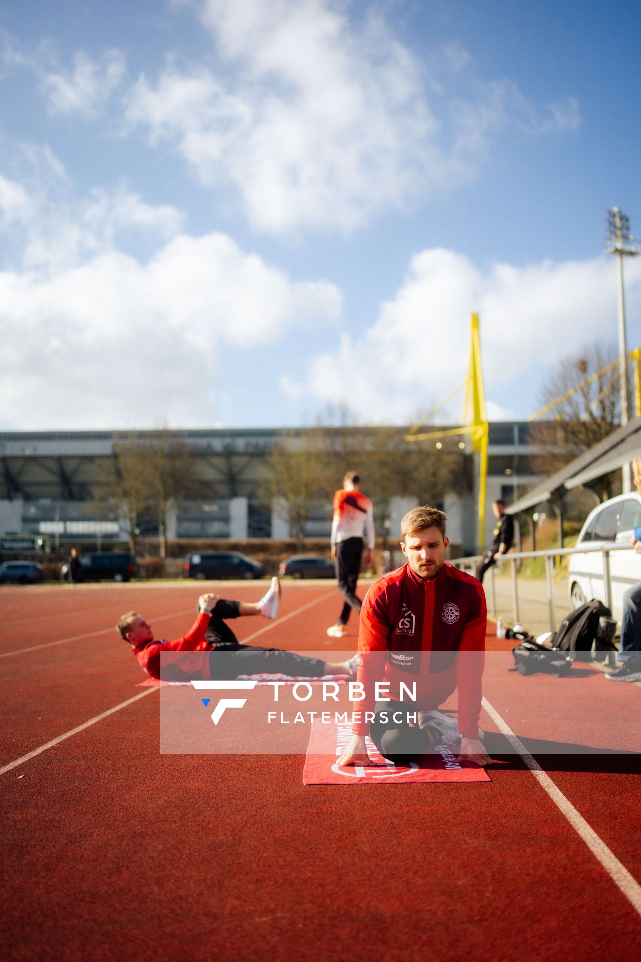 Fabian Dammermann (LG Osnabrück) bei den deutschenHallenmeisterschaften am 23.02.2025 in der Helmut-Körnig-Halle in Dortmund