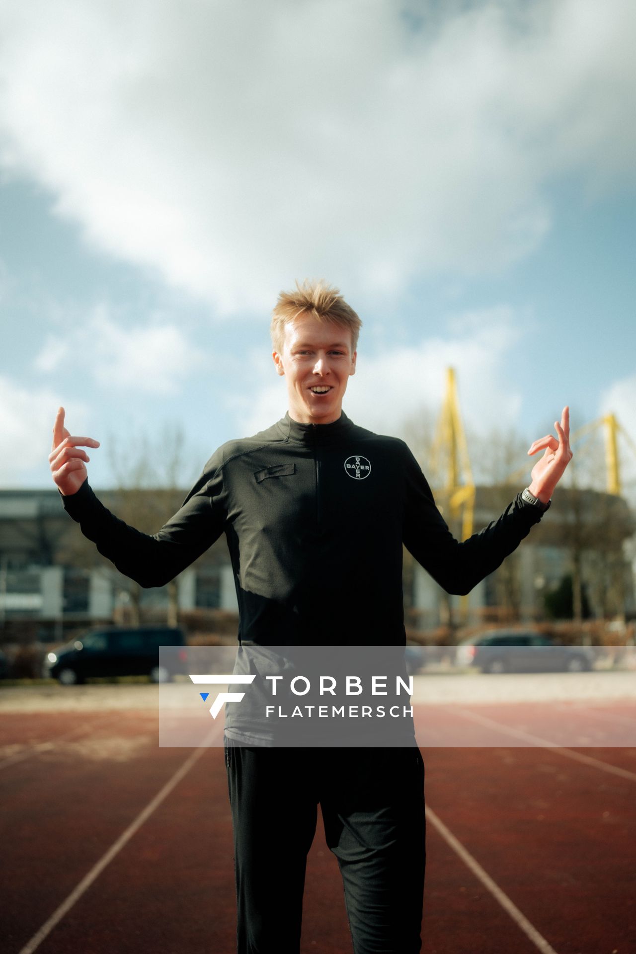 Jonas Patri (TSV Bayer 04 Leverkusen) bei den deutschenHallenmeisterschaften am 23.02.2025 in der Helmut-Körnig-Halle in Dortmund