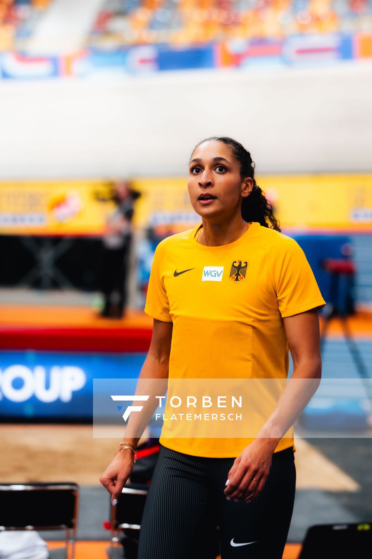 Jessie Maduka (GER/Germany) during the European Athletics Indoor Championships on 06/03/2025 at the Omnisport Arena in Apeldoorn