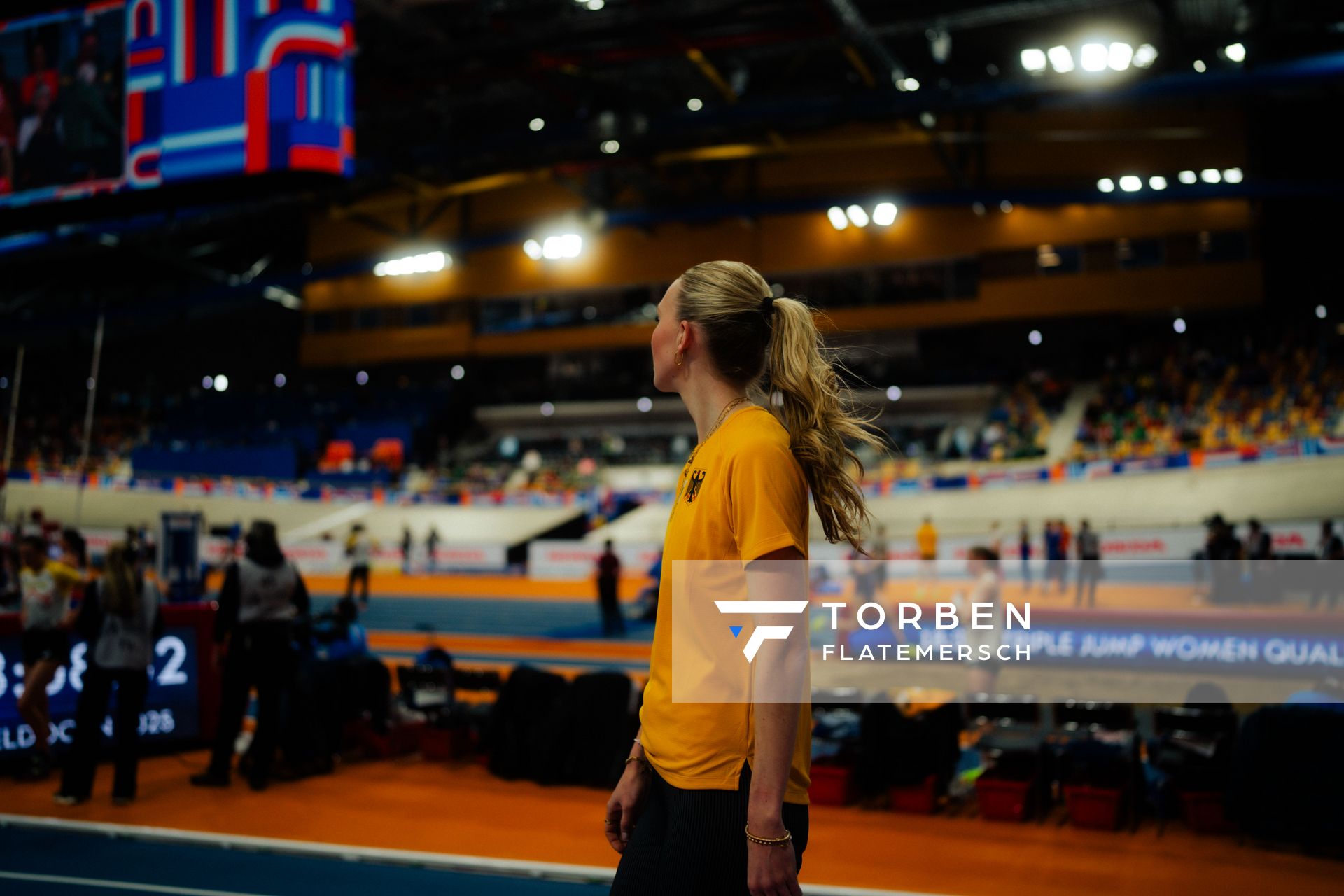 Jessie Maduka (GER/Germany) during the European Athletics Indoor Championships on 06/03/2025 at the Omnisport Arena in Apeldoorn