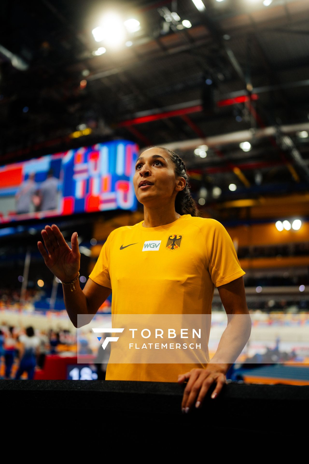 Jessie MADUKA (GER/Germany) during the European Athletics Indoor Championships on 06/03/2025 at the Omnisport Arena in Apeldoorn
