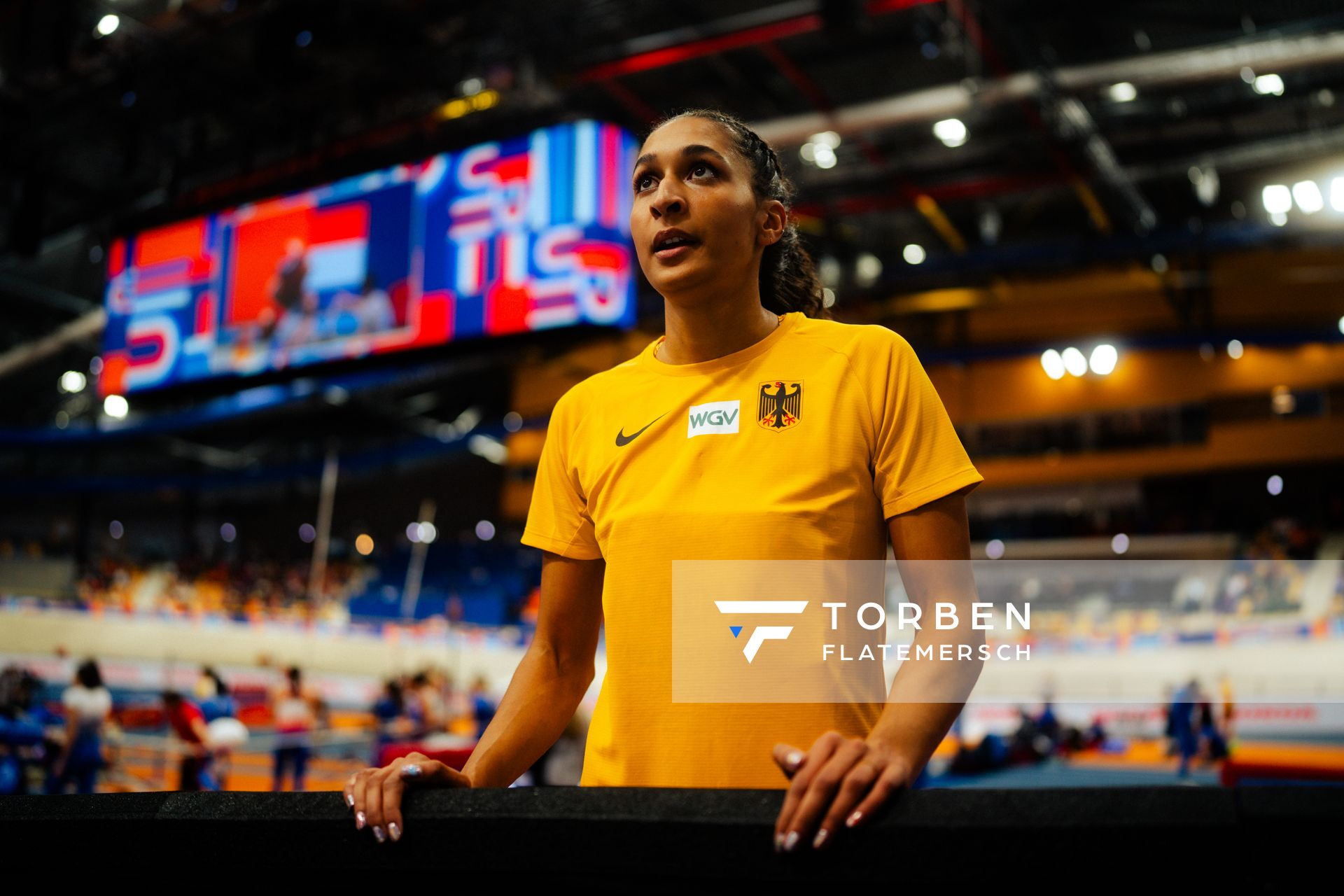 Jessie MADUKA (GER/Germany) during the European Athletics Indoor Championships on 06/03/2025 at the Omnisport Arena in Apeldoorn