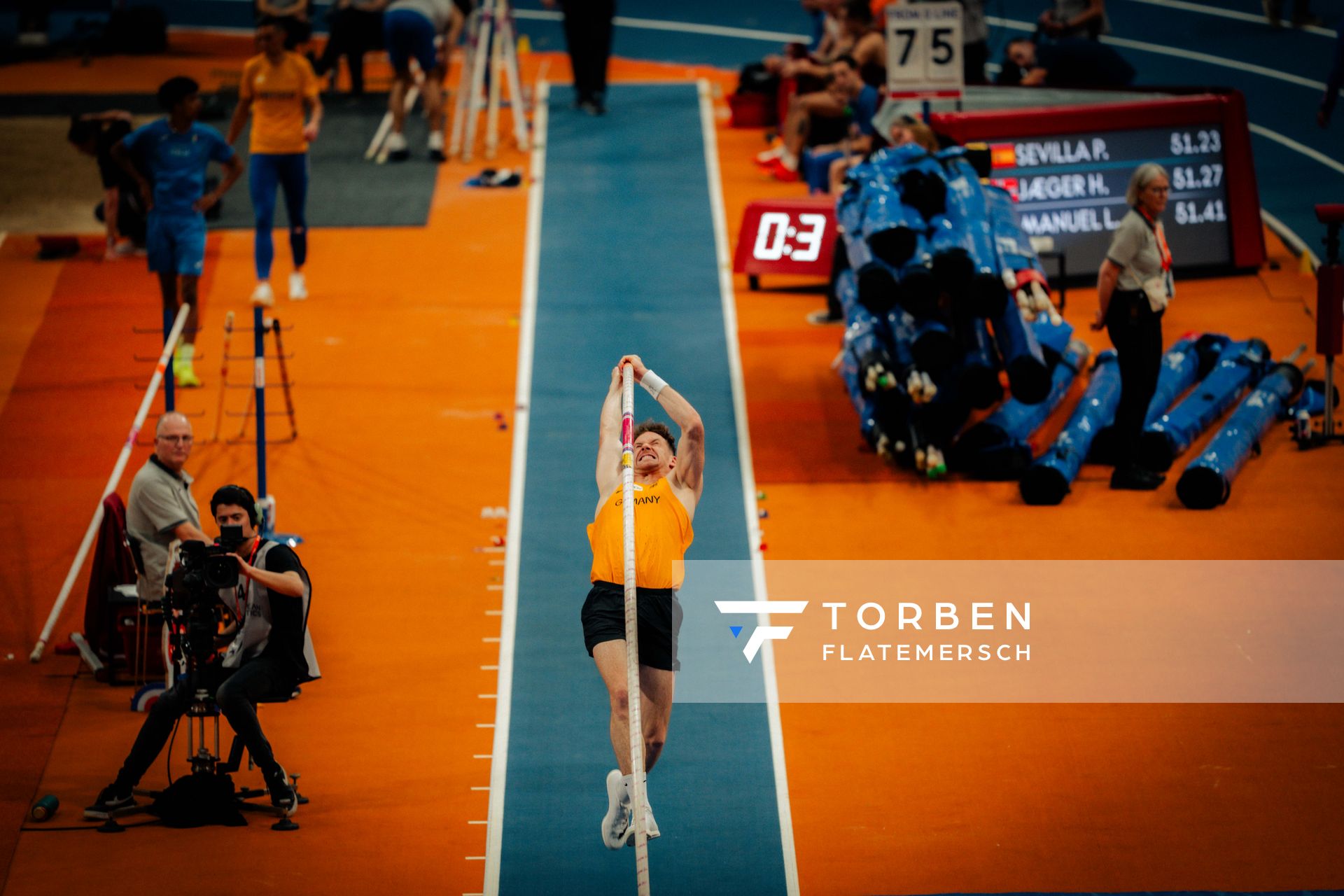 Torben Blech (GER) during the European Athletics Indoor Championships on 07/03/2025 at the Omnisport Arena in Apeldoorn