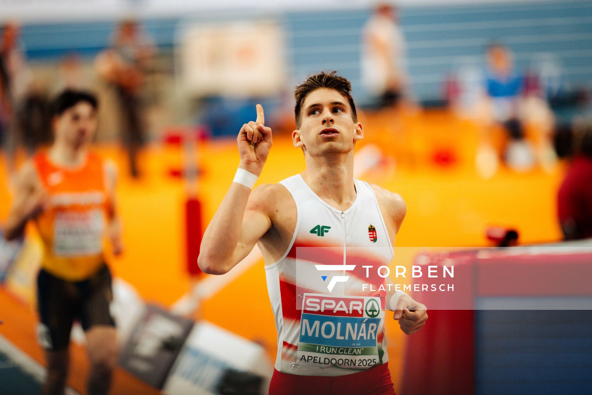 Attila Molnár (HUN) during the European Athletics Indoor Championships on 07/03/2025 at the Omnisport Arena in Apeldoorn