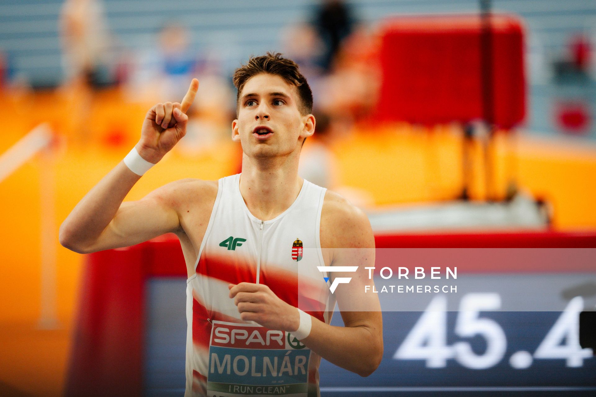 Attila Molnár (HUN) during the European Athletics Indoor Championships on 07/03/2025 at the Omnisport Arena in Apeldoorn