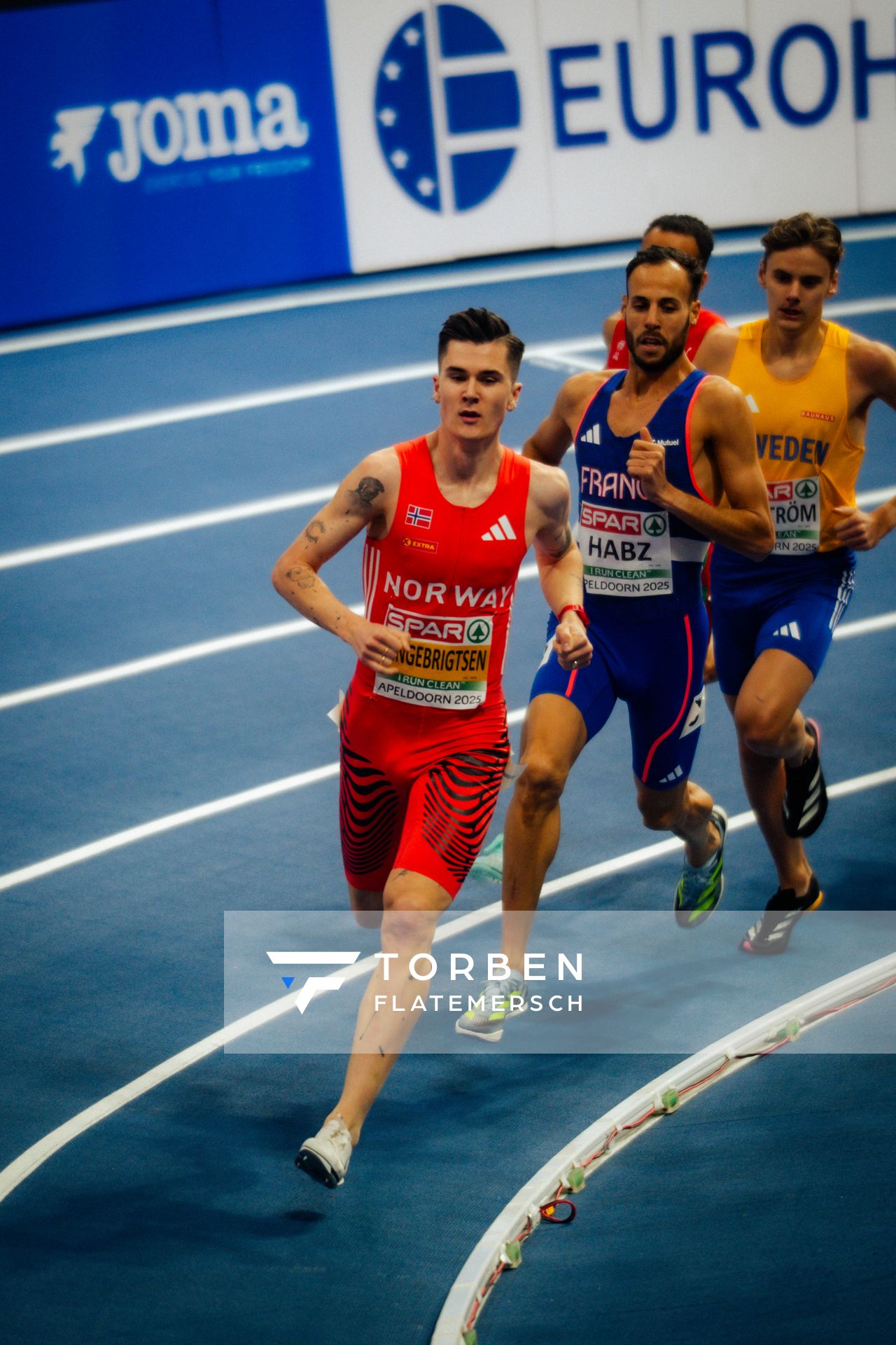 Jakob INGEBRIGTSEN (NOR) during the European Athletics Indoor Championships on 07/03/2025 at the Omnisport Arena in Apeldoorn