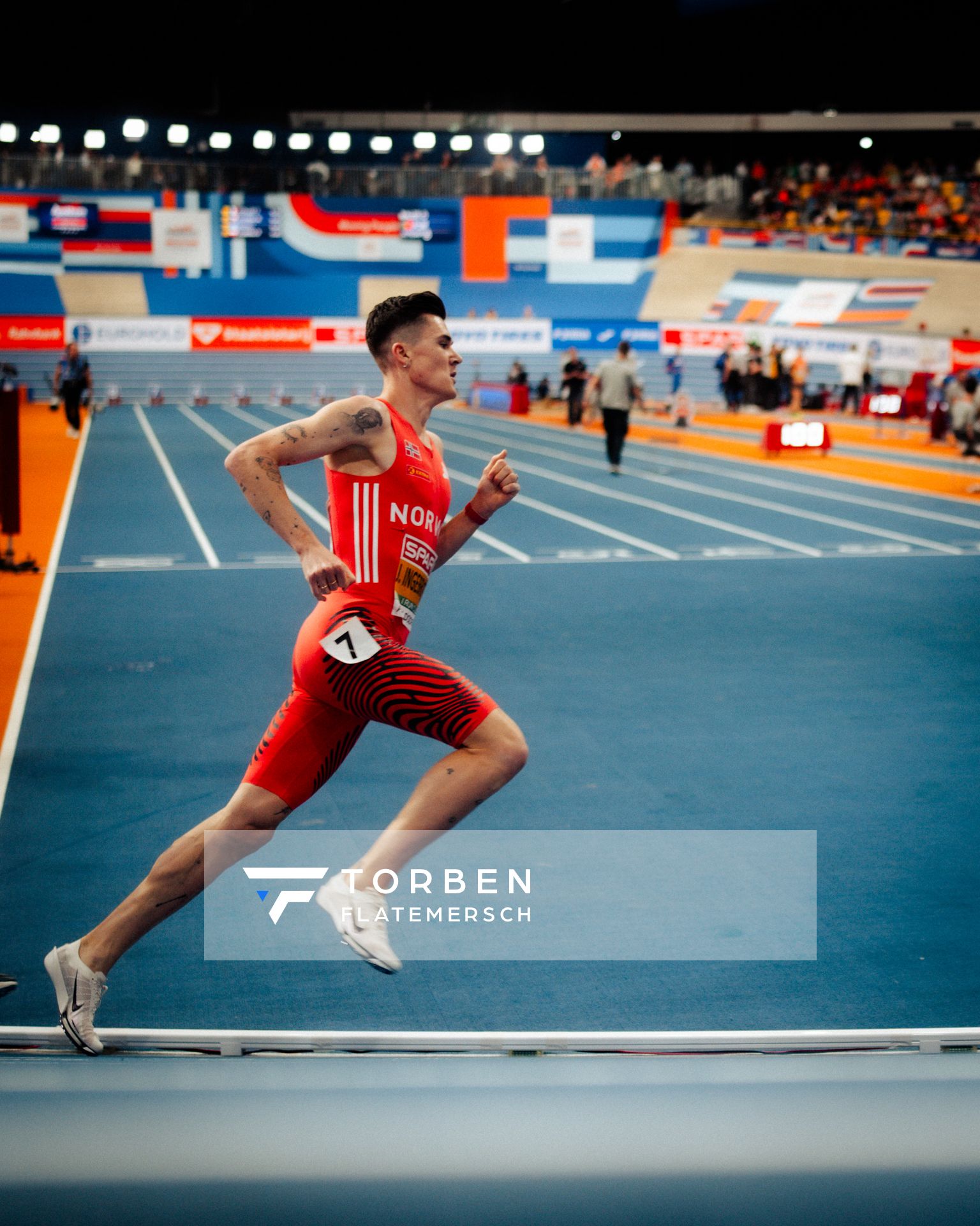 Jakob INGEBRIGTSEN (NOR) during the European Athletics Indoor Championships on 07/03/2025 at the Omnisport Arena in Apeldoorn