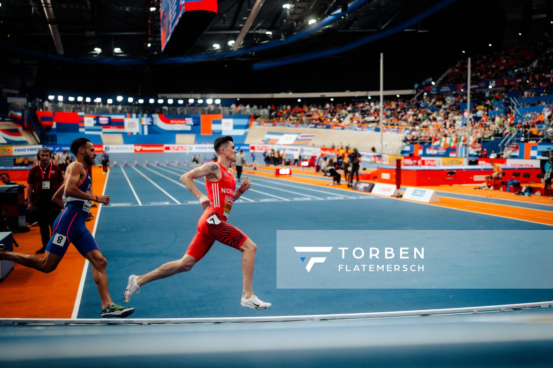 Jakob INGEBRIGTSEN (NOR) during the European Athletics Indoor Championships on 07/03/2025 at the Omnisport Arena in Apeldoorn