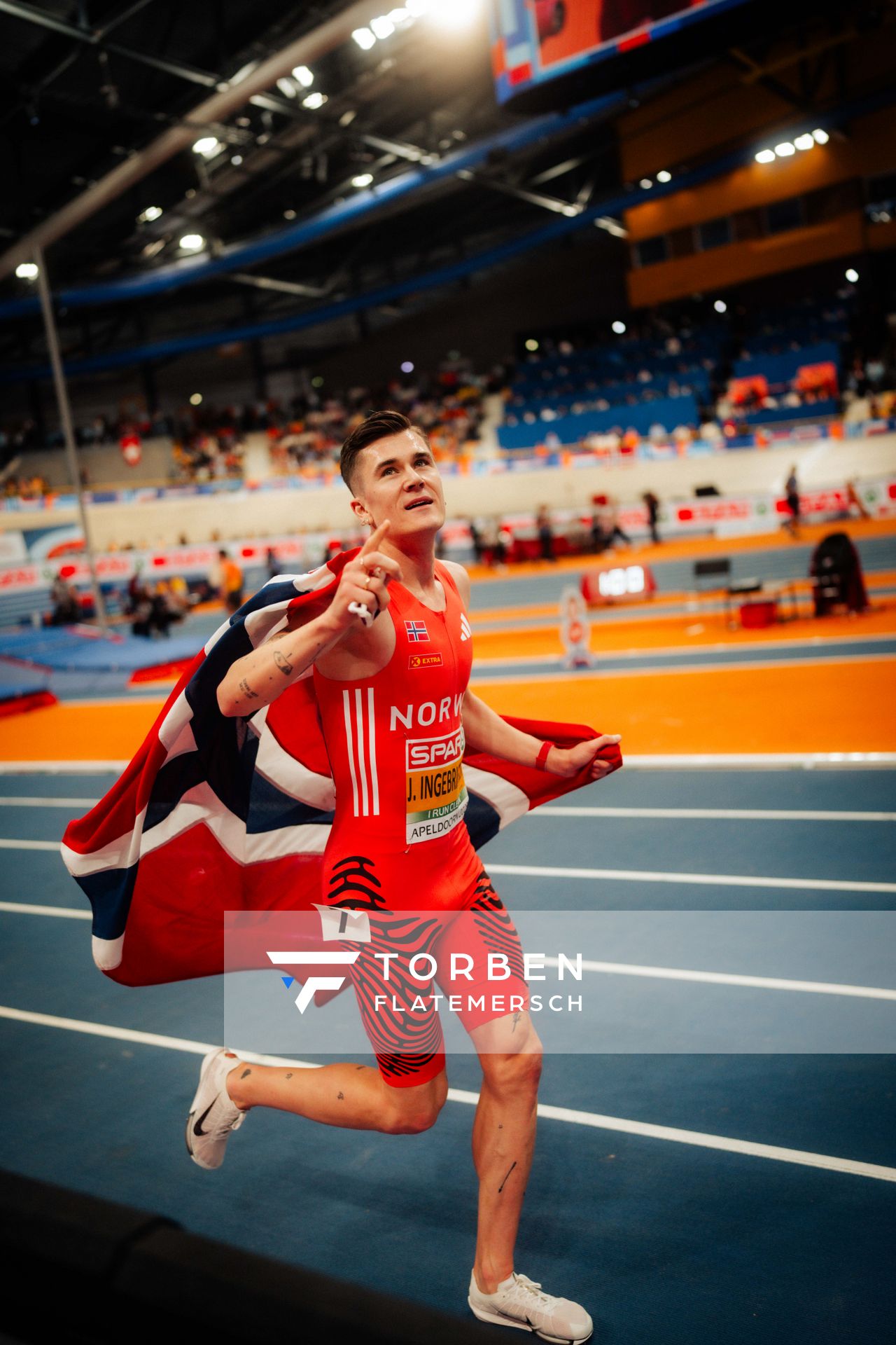 Jakob INGEBRIGTSEN (NOR) during the European Athletics Indoor Championships on 07/03/2025 at the Omnisport Arena in Apeldoorn