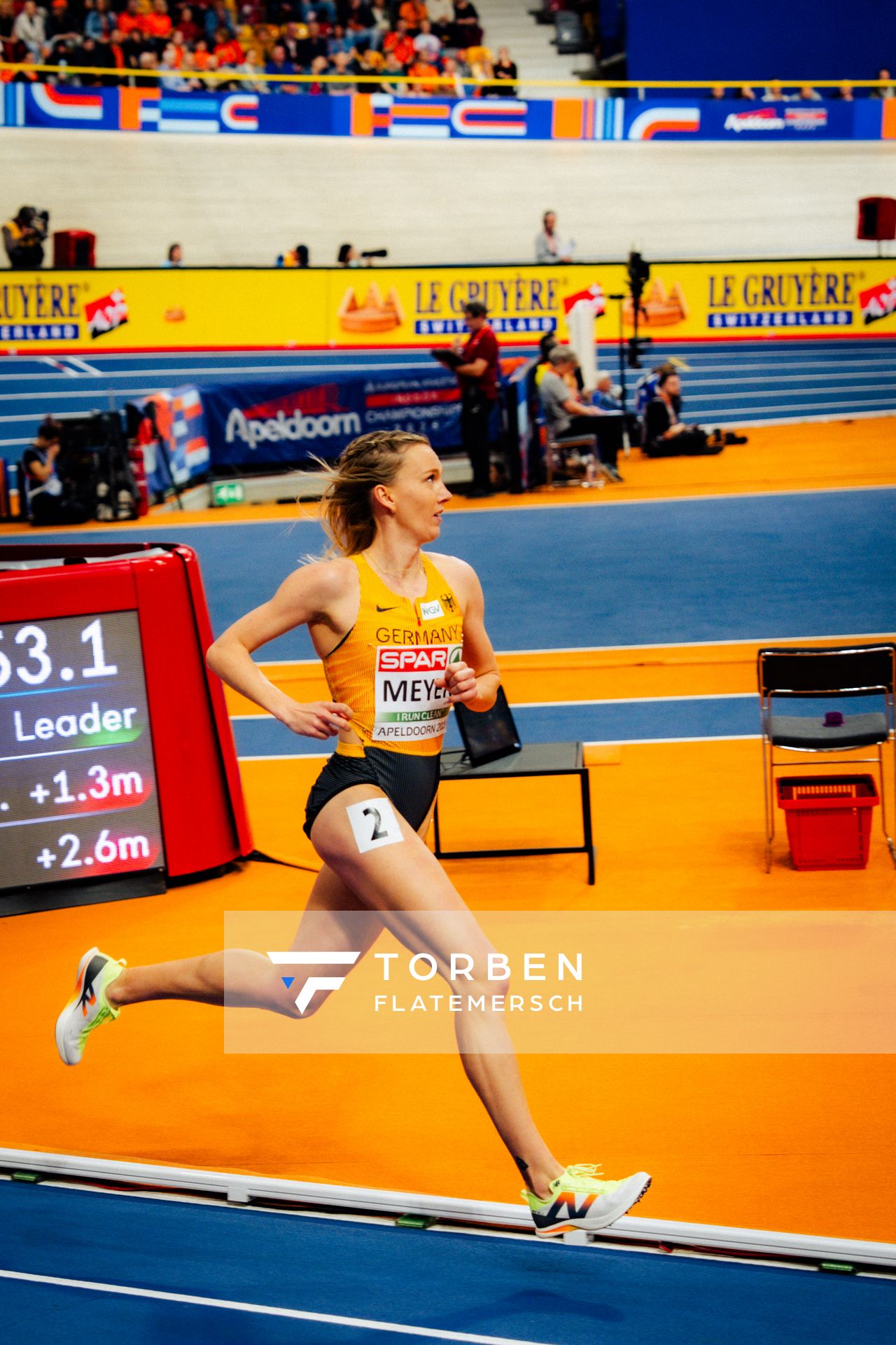 Lea Meyer (GER/Germany) during the European Athletics Indoor Championships on 08/03/2025 at the Omnisport Arena in Apeldoorn