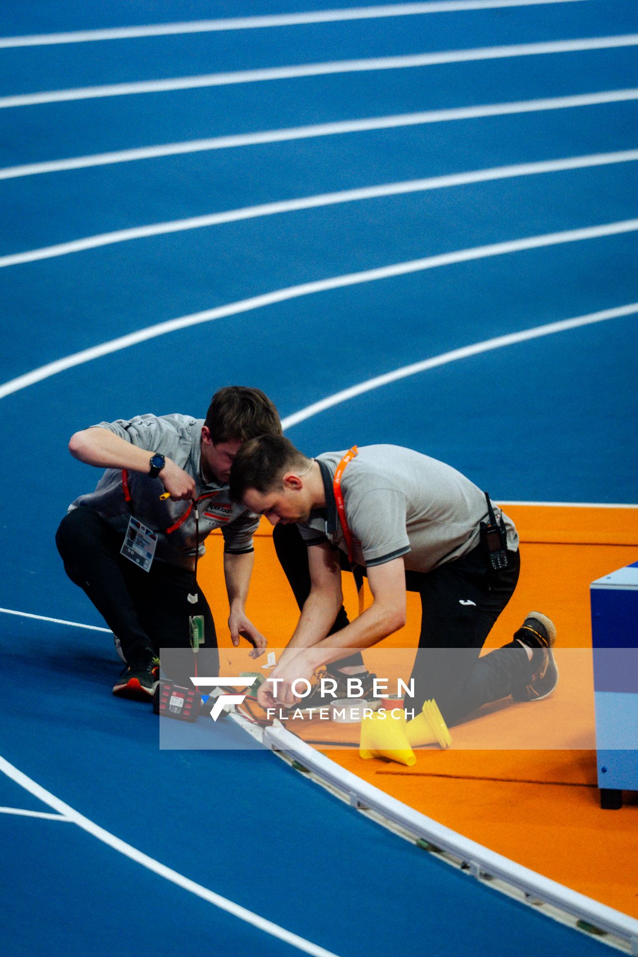 during the European Athletics Indoor Championships on 08/03/2025 at the Omnisport Arena in Apeldoorn
