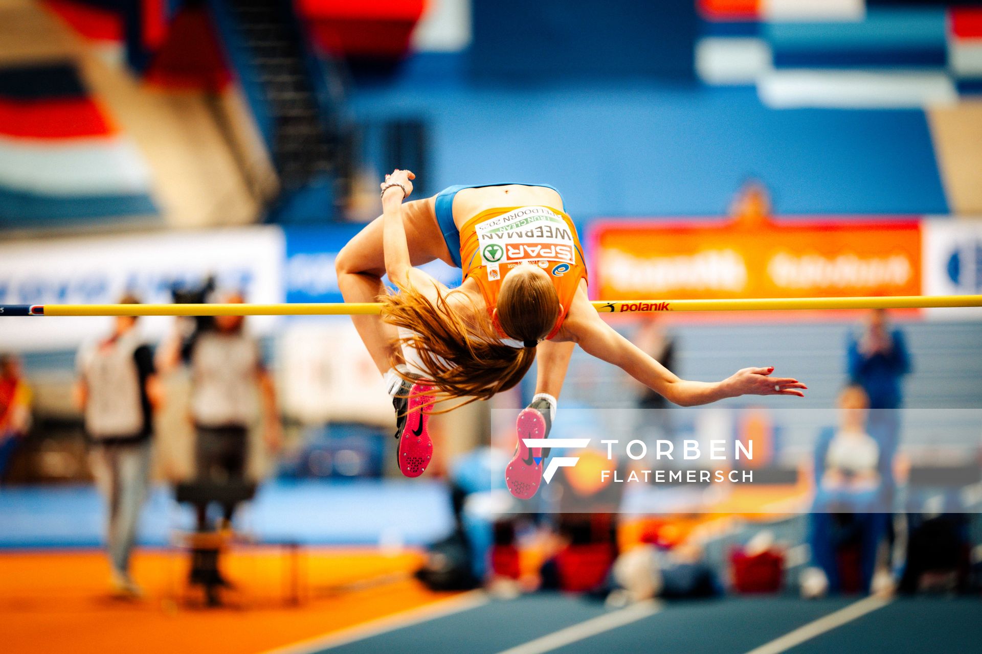 Britt Weerman (NED) during the European Athletics Indoor Championships on 07/03/2025 at the Omnisport Arena in Apeldoorn