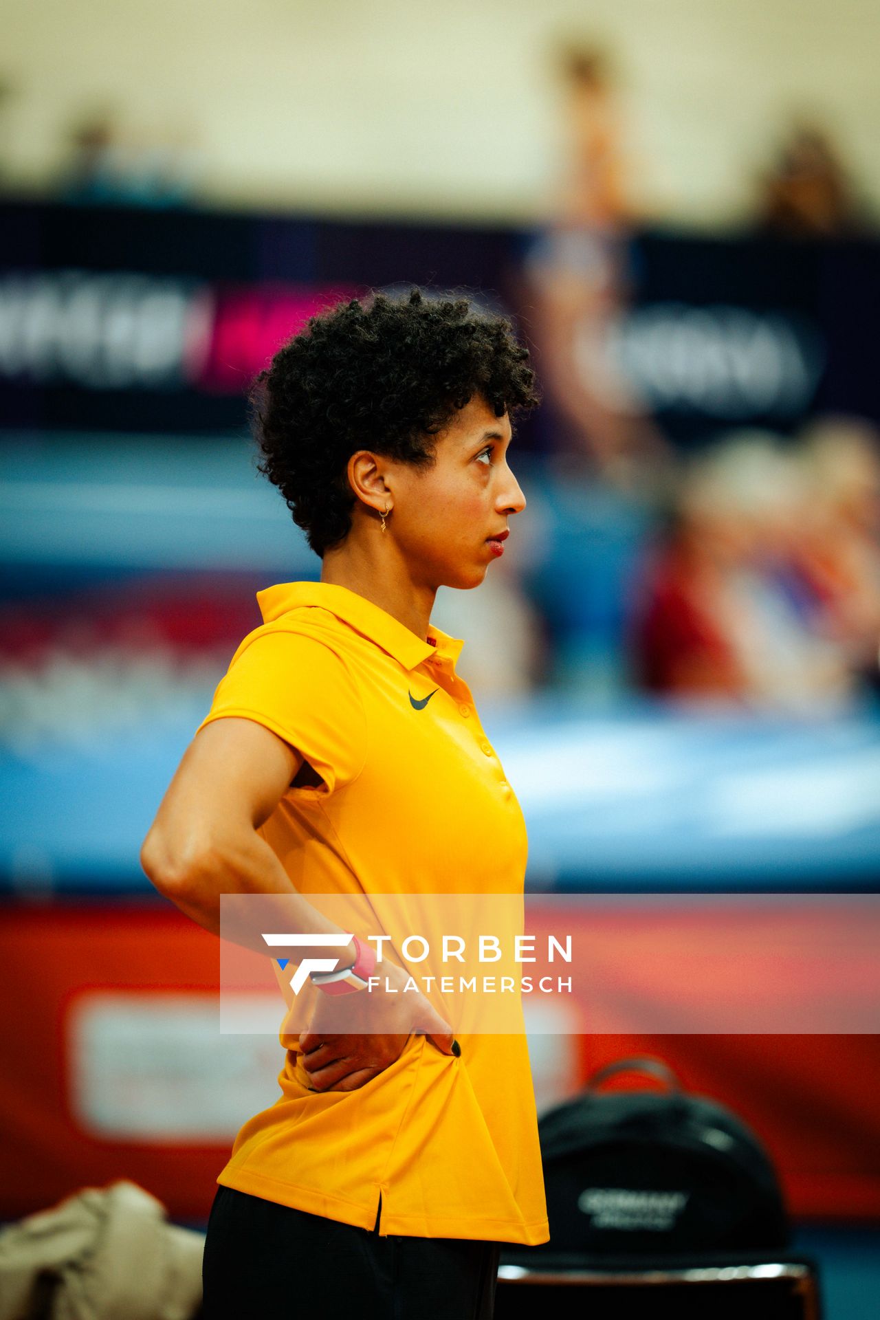 Malaika Mihambo (GER) during the European Athletics Indoor Championships on 07/03/2025 at the Omnisport Arena in Apeldoorn