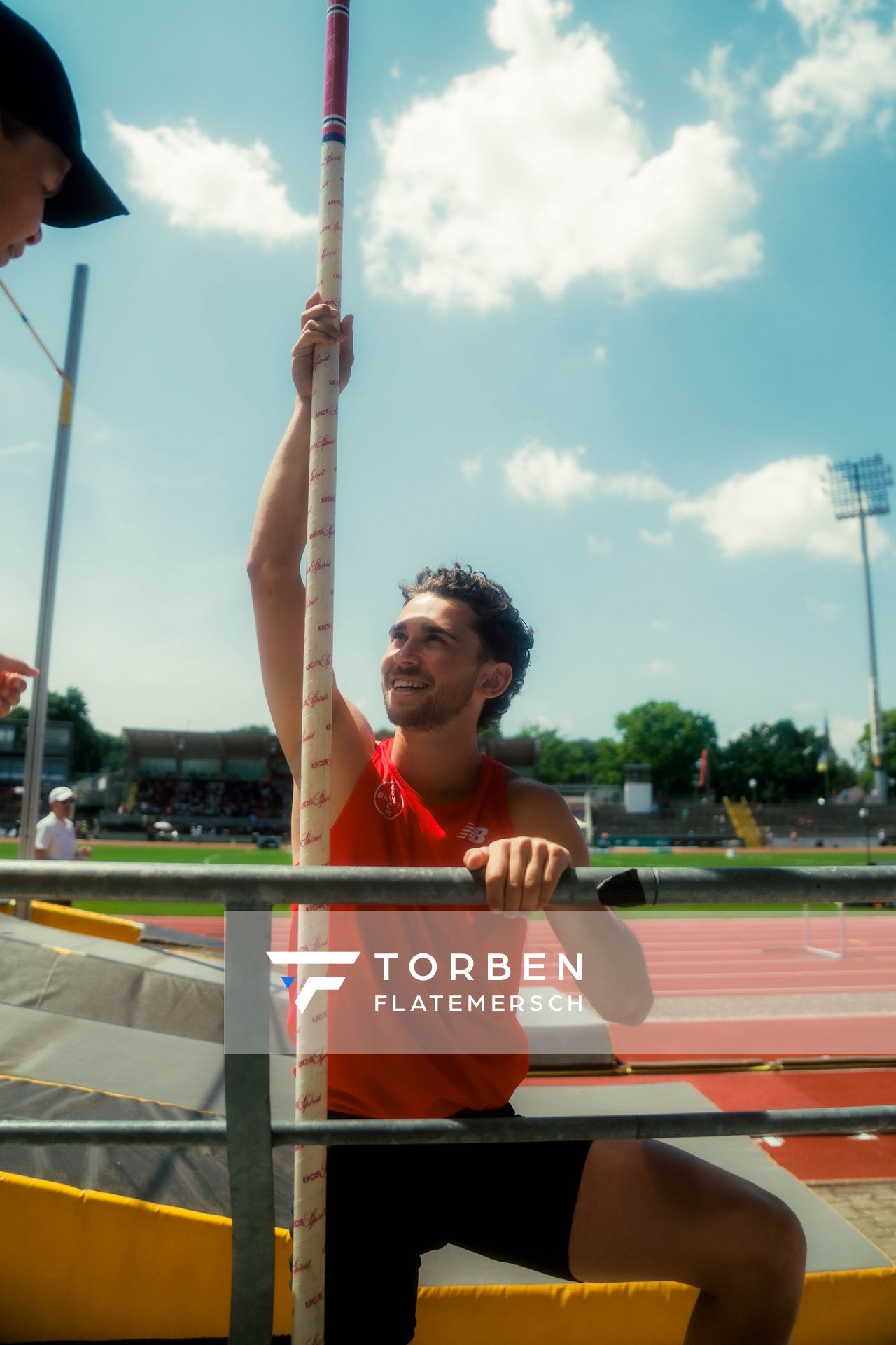 Luke Zenker (TSV Bayer 04 Leverkusen) waehrend der U16-/U23-DM am 05.07.2025 im Donaustadion in Ulm