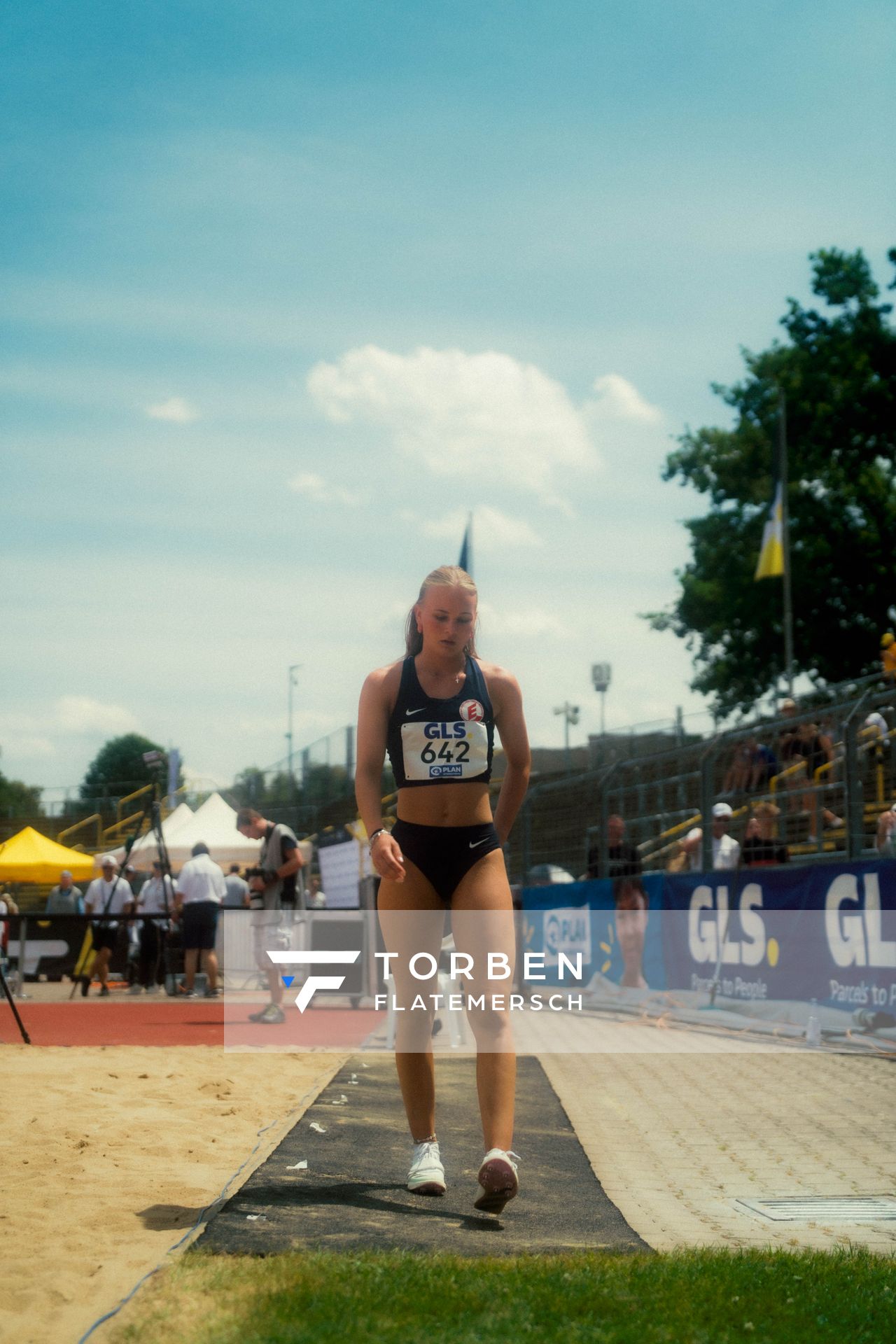 Charlotte Grimm (SV Eintracht Nordhorn) waehrend der U16-/U23-DM am 05.07.2025 im Donaustadion in Ulm